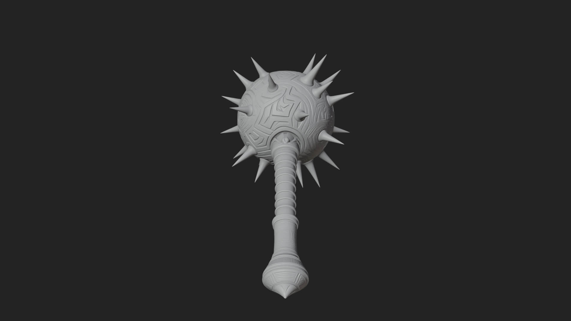 Spiked Ball Chain Flail Model Design 6 3D Print Model 3D Model