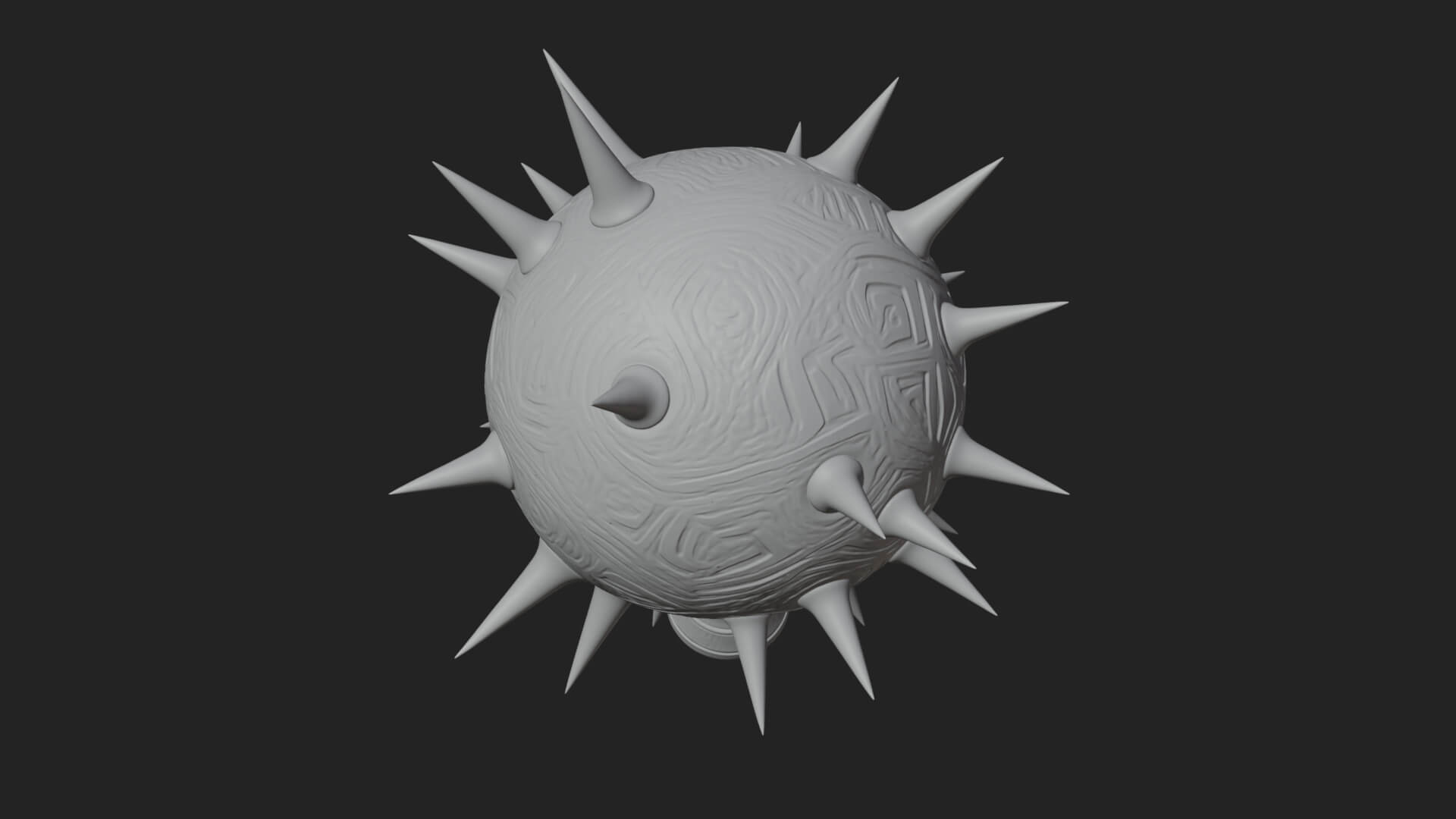 Spiked Ball Chain Flail Model Design 6 3D Print Model 3D Model