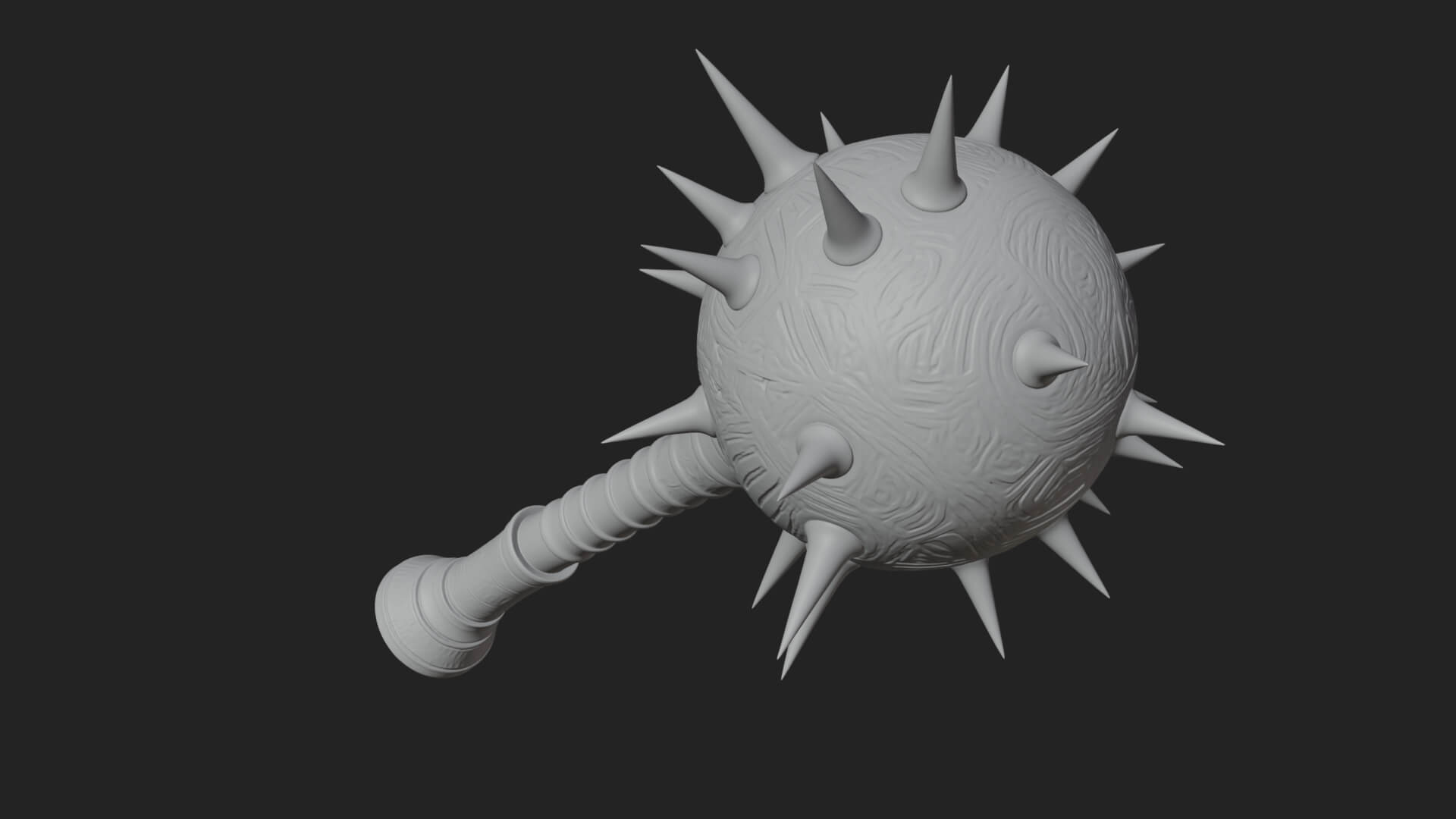 Spiked Ball Chain Flail Model Design 6 3D Print Model 3D Model