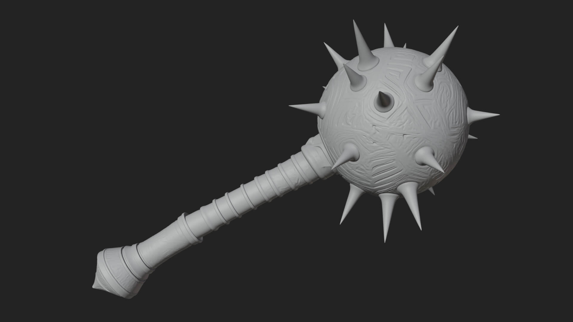 Spiked Ball Chain Flail Model Design 6 3D Print Model 3D Model