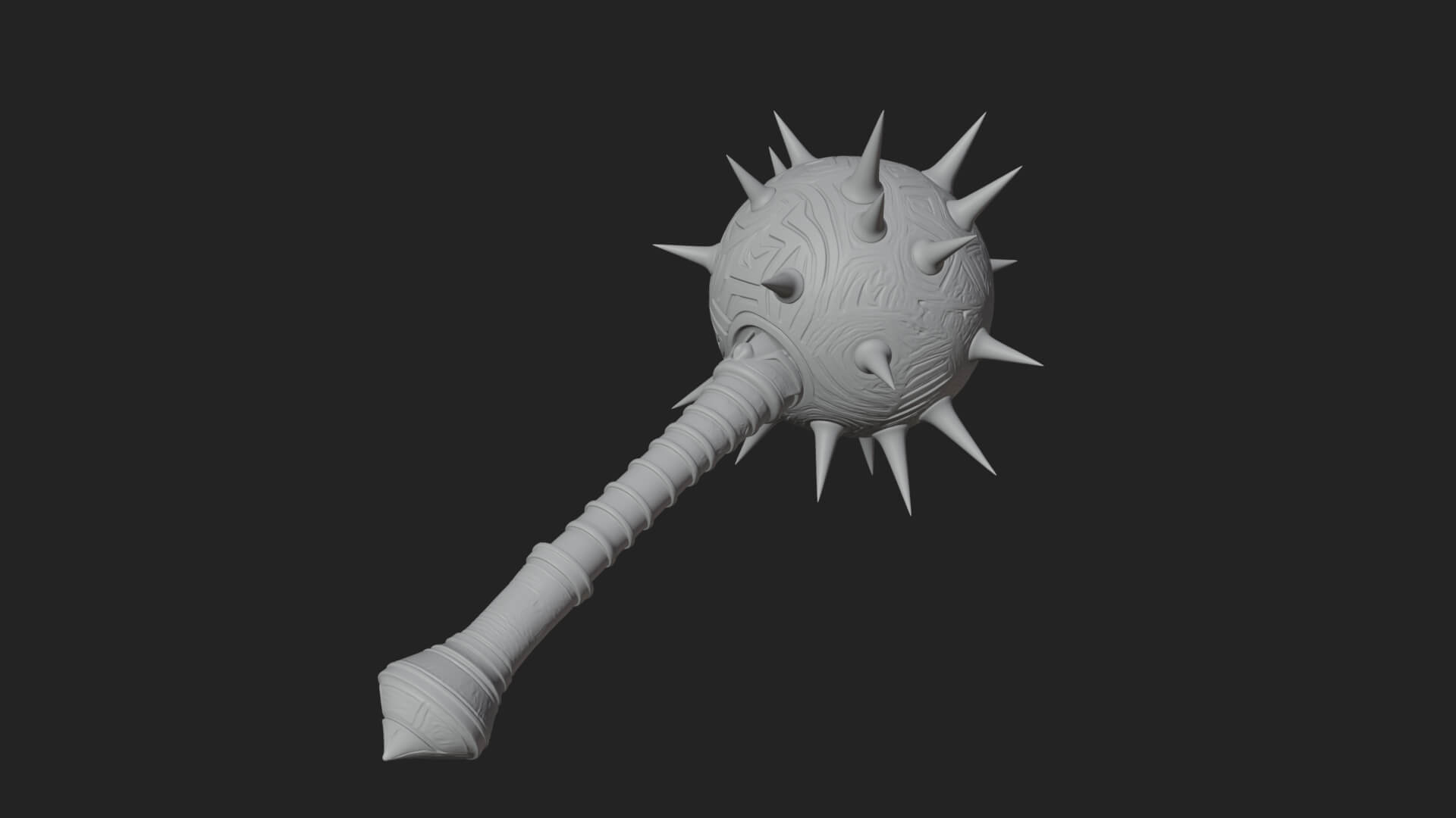 Spiked Ball Chain Flail Model Design 6 3D Print Model 3D Model