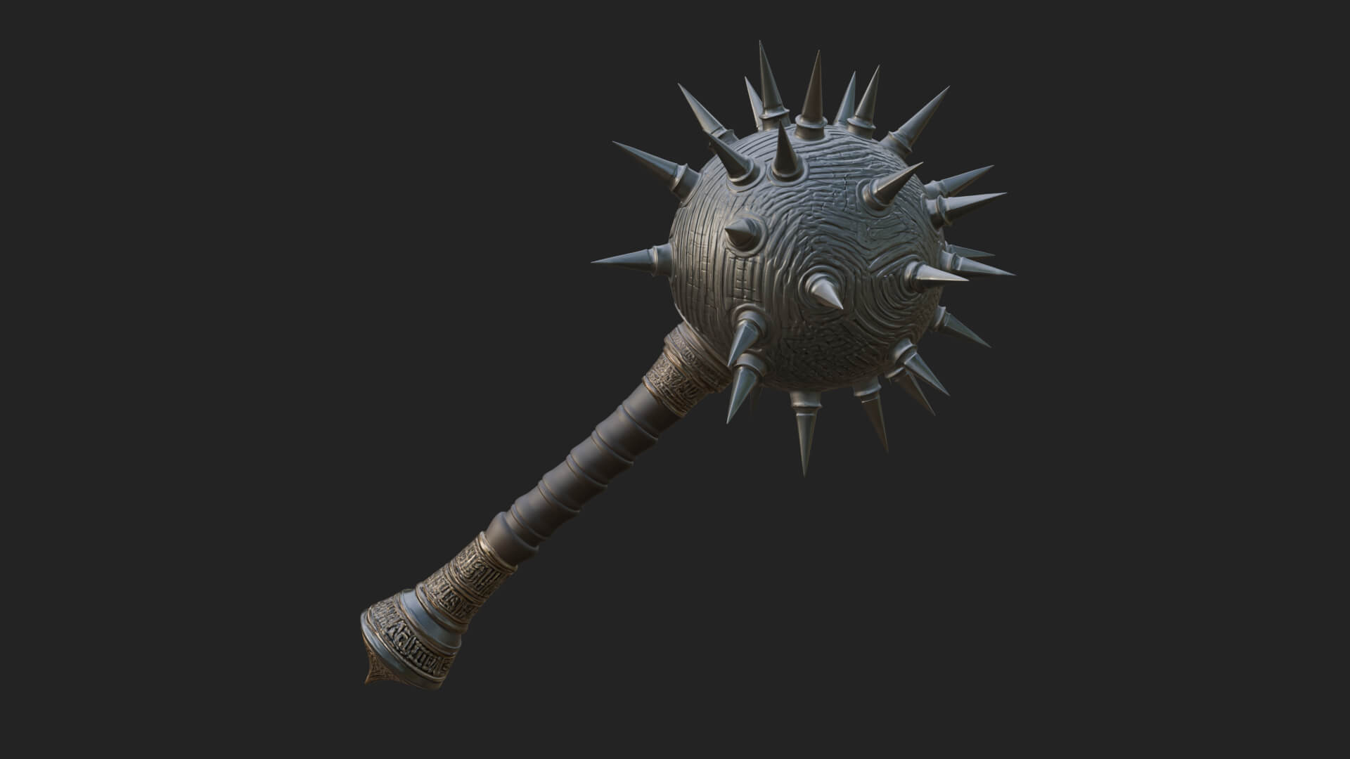 Spiked Ball Chain Flail Model Design 7 3D Print Model 3D Model