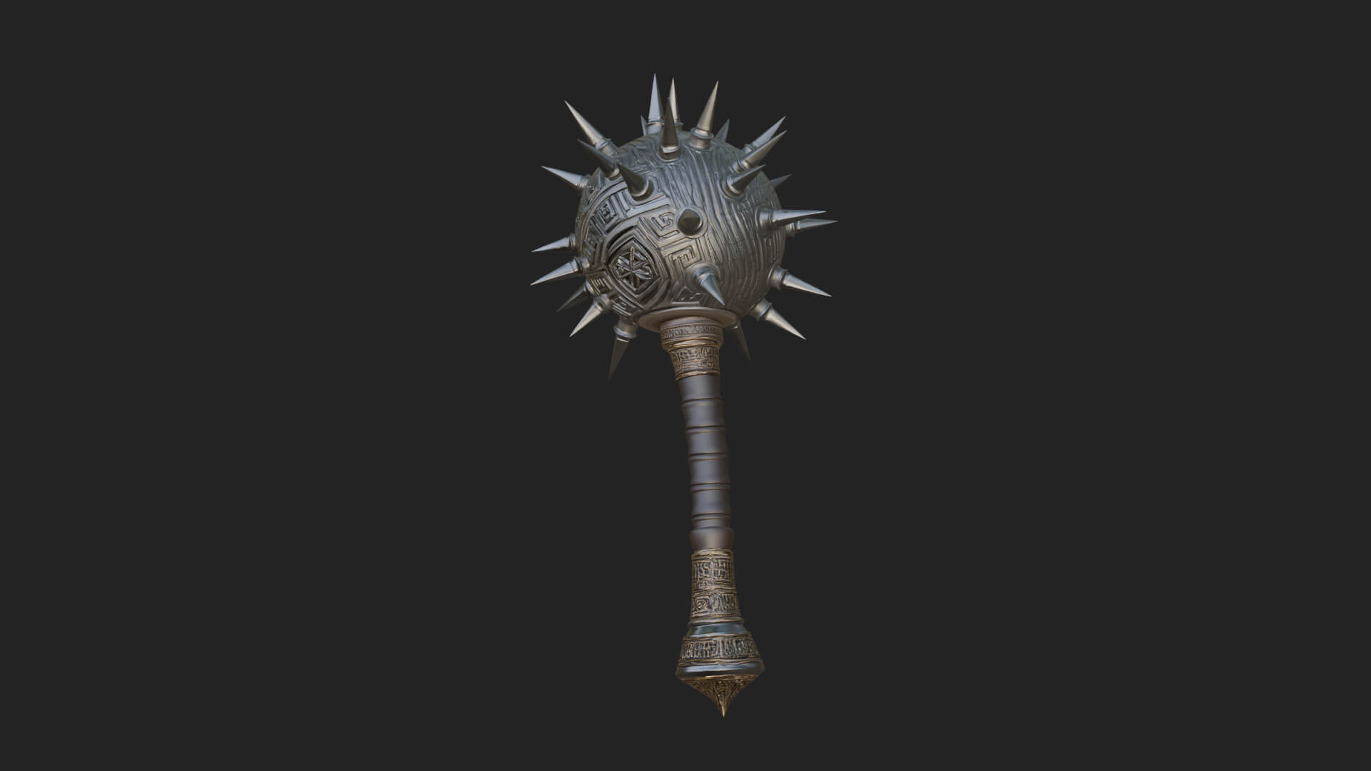 Spiked Ball Chain Flail Model Design 7 3D Print Model 3D Model