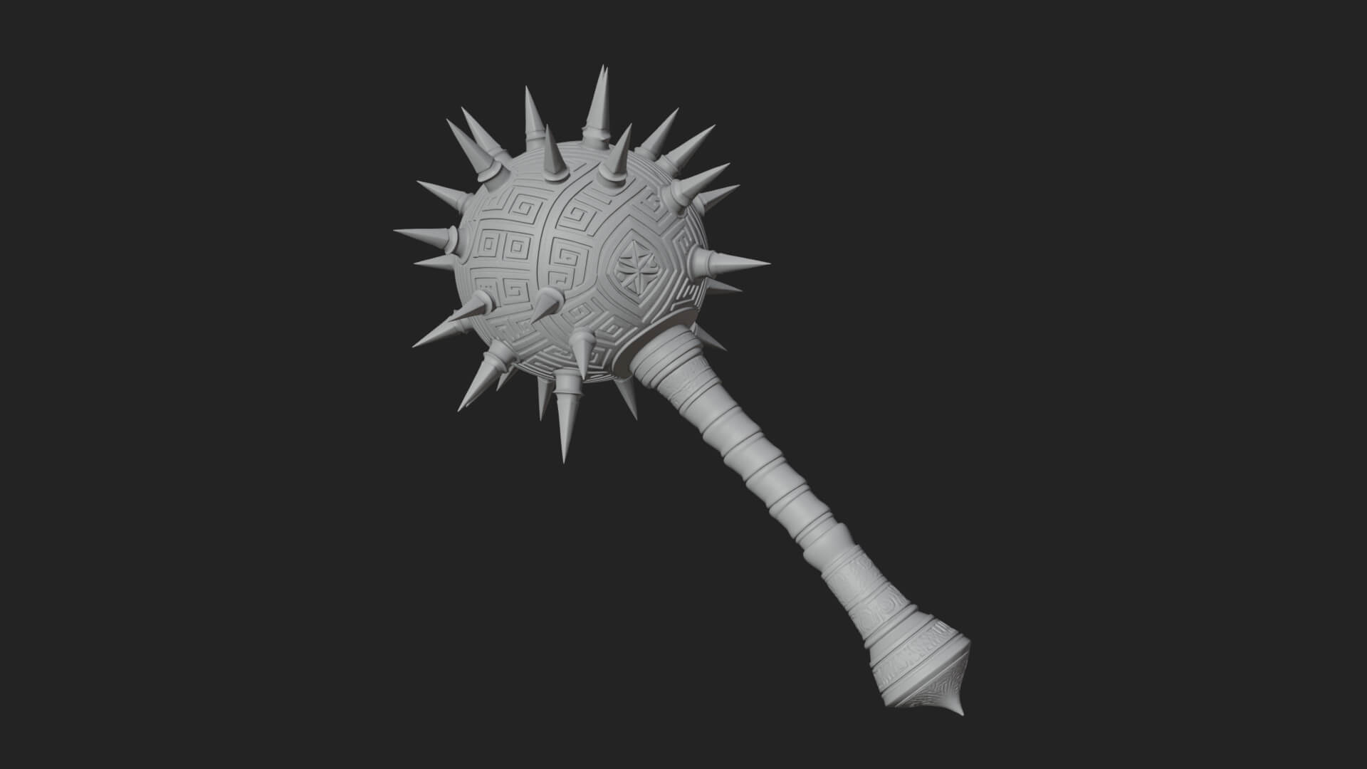 Spiked Ball Chain Flail Model Design 7 3D Print Model 3D Model