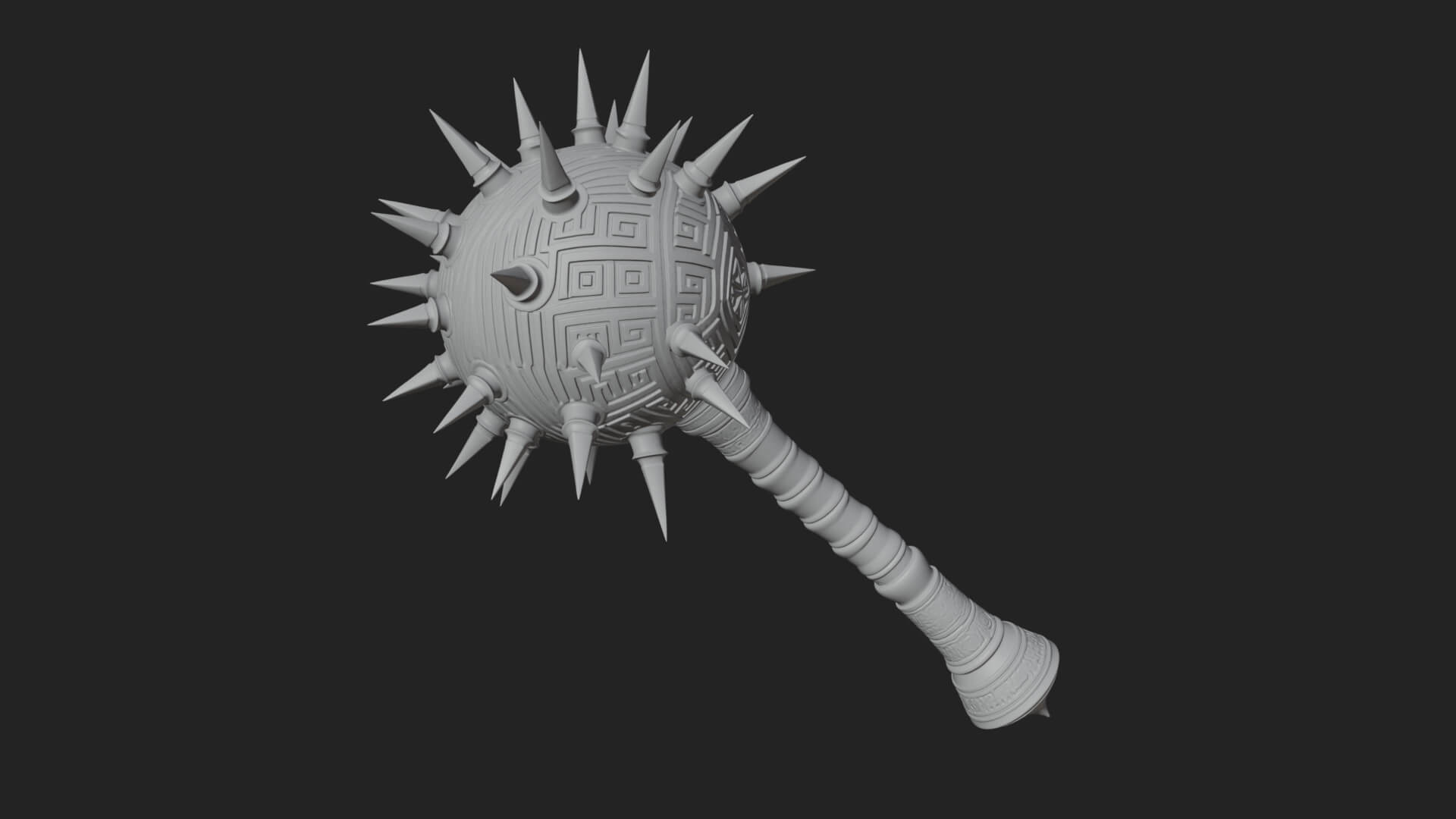 Spiked Ball Chain Flail Model Design 7 3D Print Model 3D Model