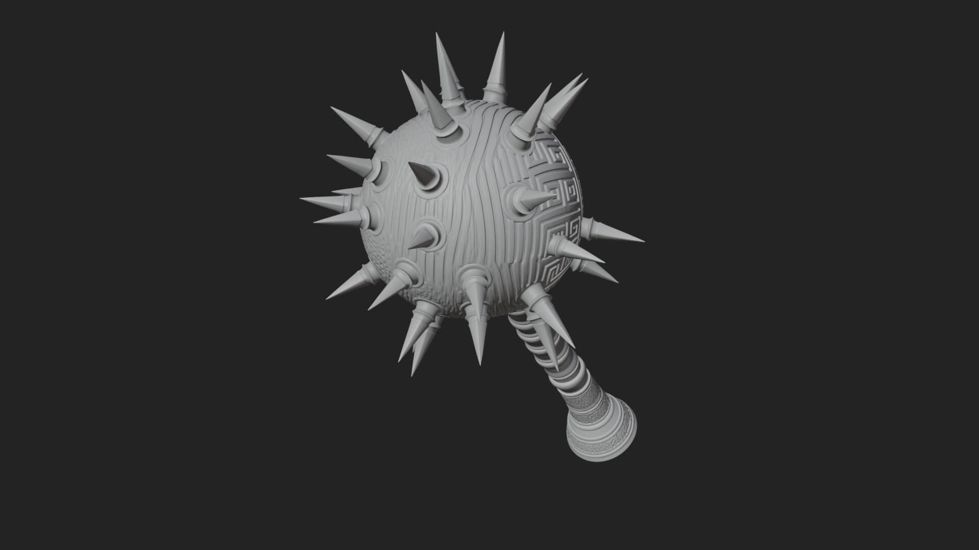Spiked Ball Chain Flail Model Design 7 3D Print Model 3D Model