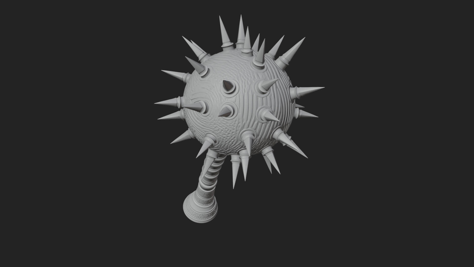 Spiked Ball Chain Flail Model Design 7 3D Print Model 3D Model