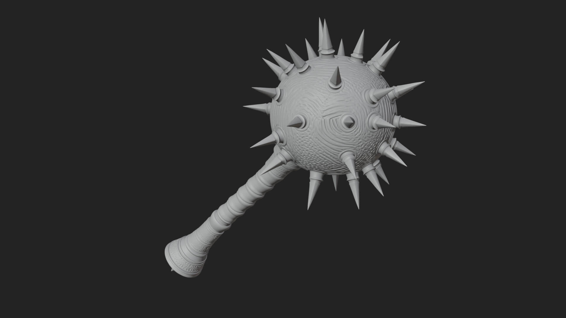 Spiked Ball Chain Flail Model Design 7 3D Print Model 3D Model