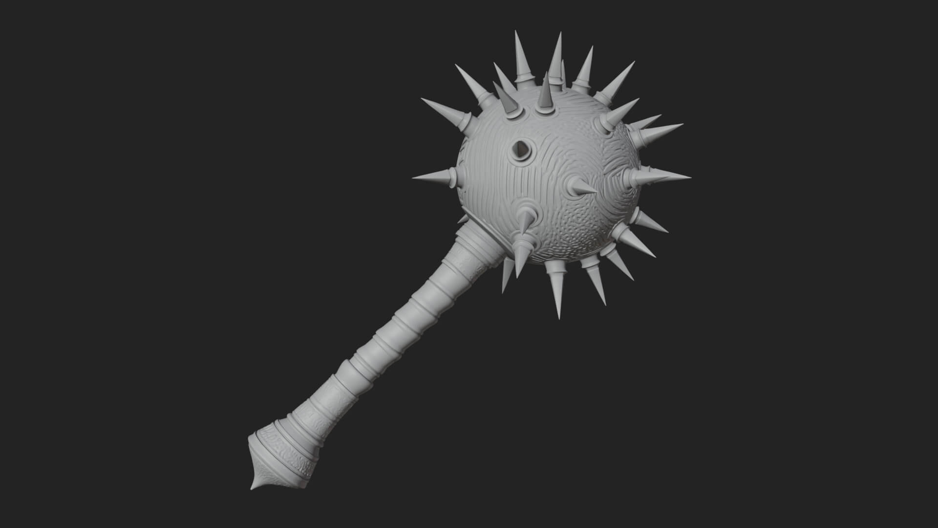 Spiked Ball Chain Flail Model Design 7 3D Print Model 3D Model