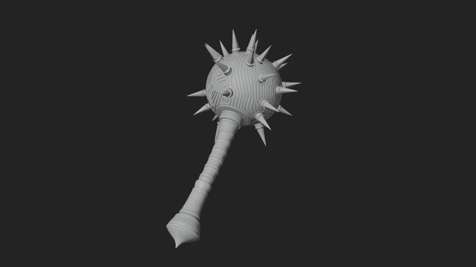 Spiked Ball Chain Flail Model Design 7 3D Print Model 3D Model