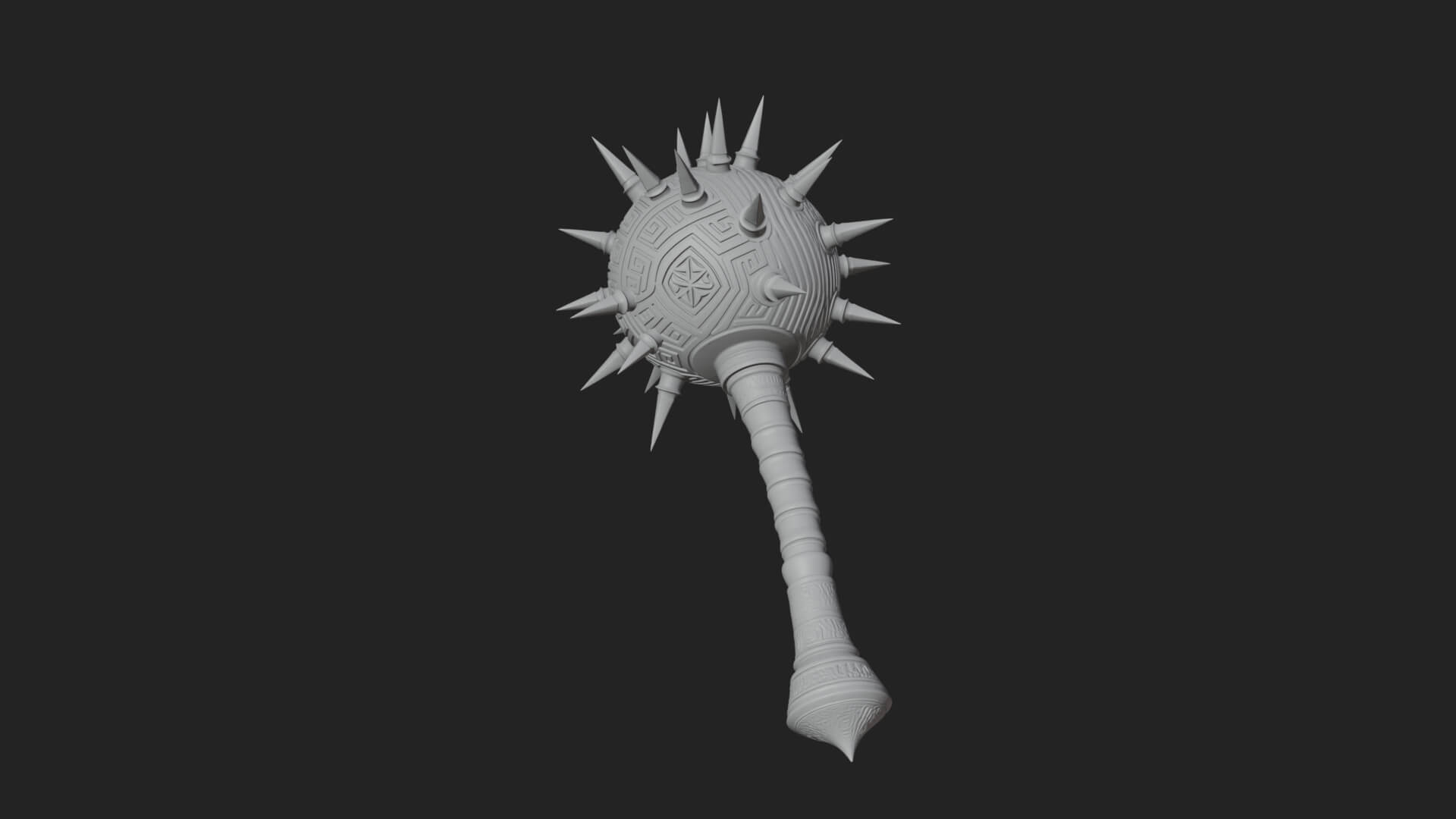 Spiked Ball Chain Flail Model Design 7 3D Print Model 3D Model