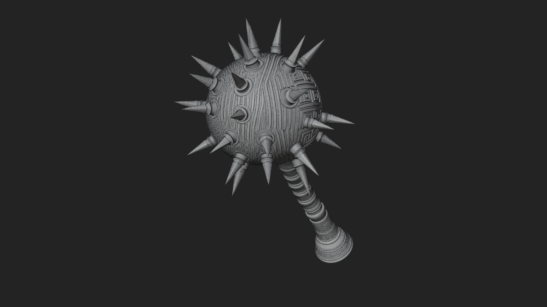Spiked Ball Chain Flail Model Design 7 3D Print Model 3D Model