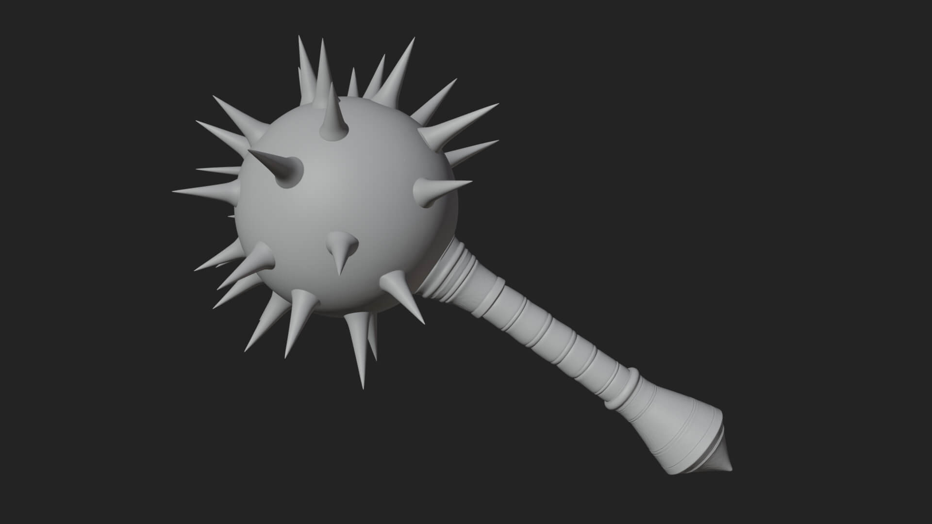 Spiked Ball Chain Flail Model Design 8 3D Print Model 3D Model