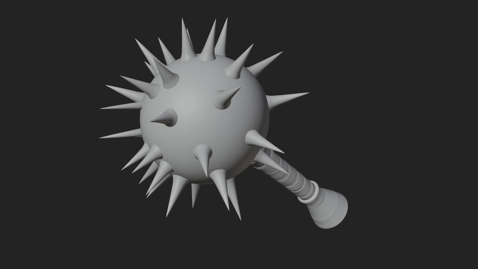 Spiked Ball Chain Flail Model Design 8 3D Print Model 3D Model