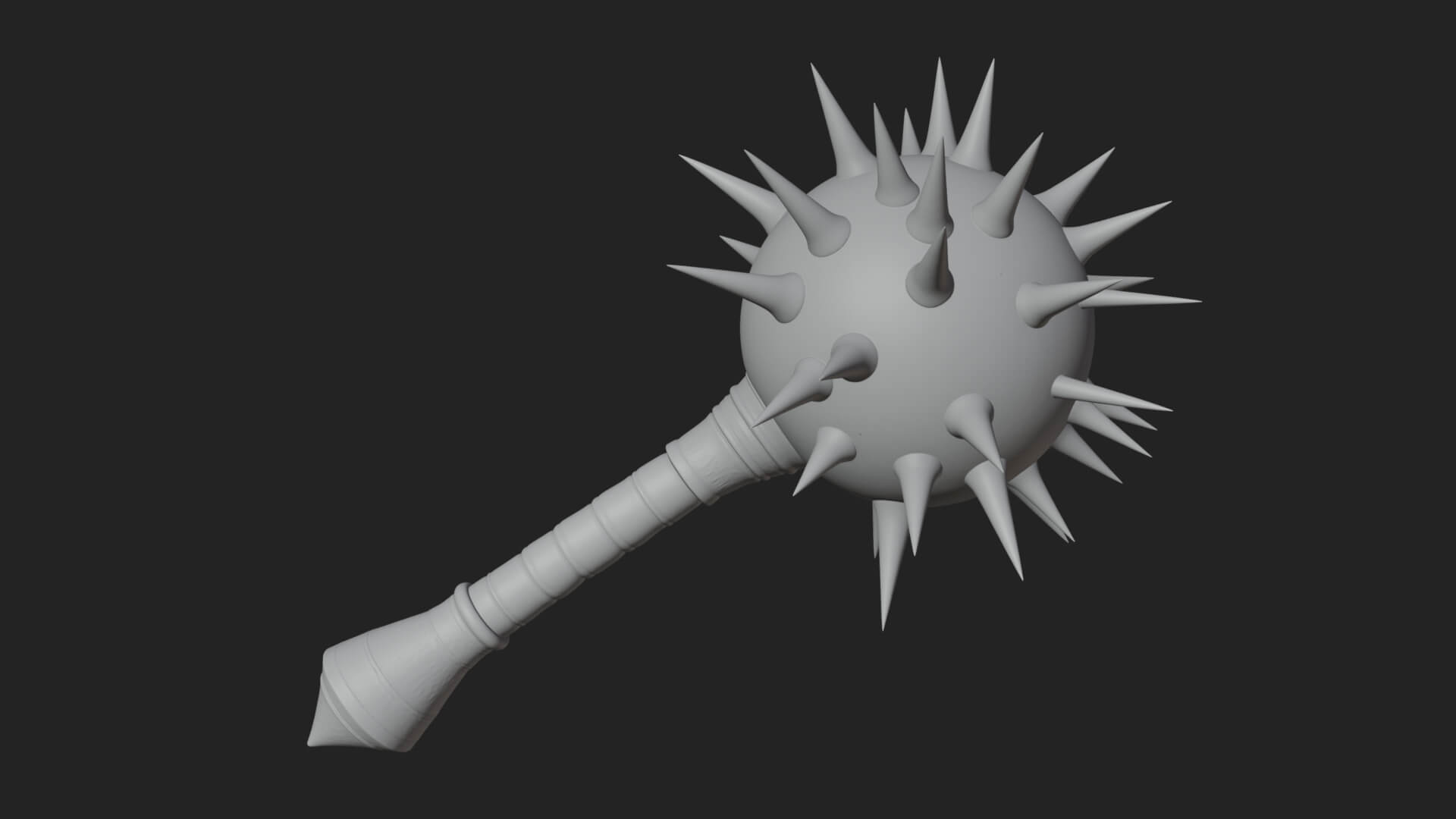 Spiked Ball Chain Flail Model Design 8 3D Print Model 3D Model