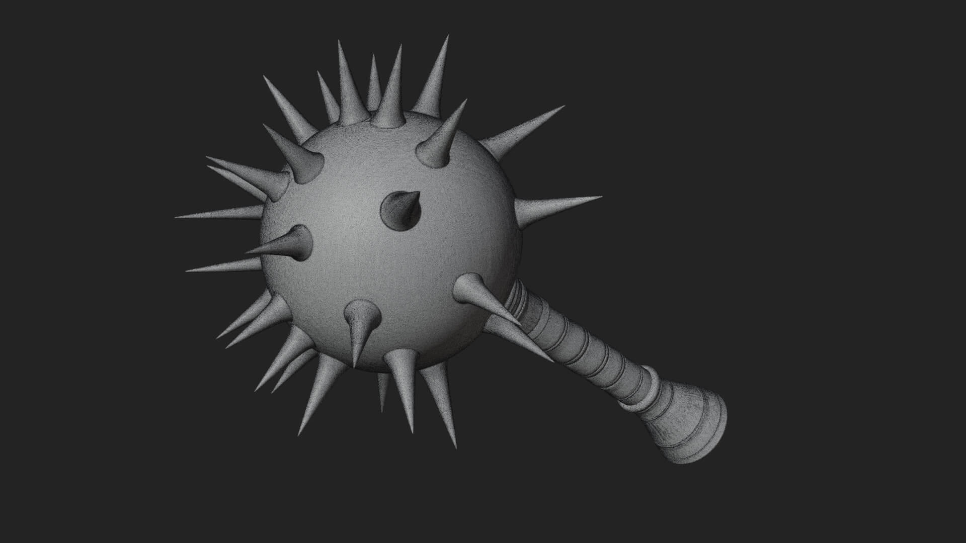 Spiked Ball Chain Flail Model Design 8 3D Print Model 3D Model