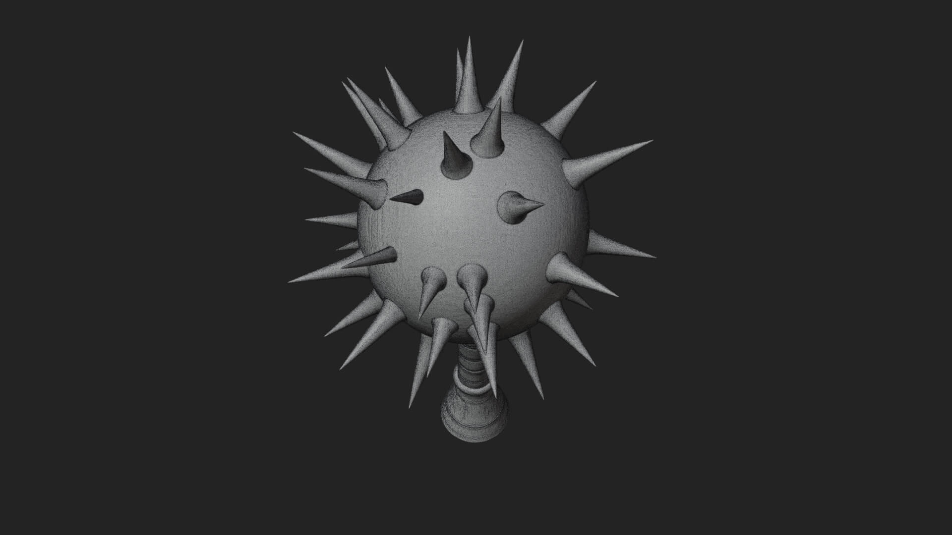 Spiked Ball Chain Flail Model Design 8 3D Print Model 3D Model