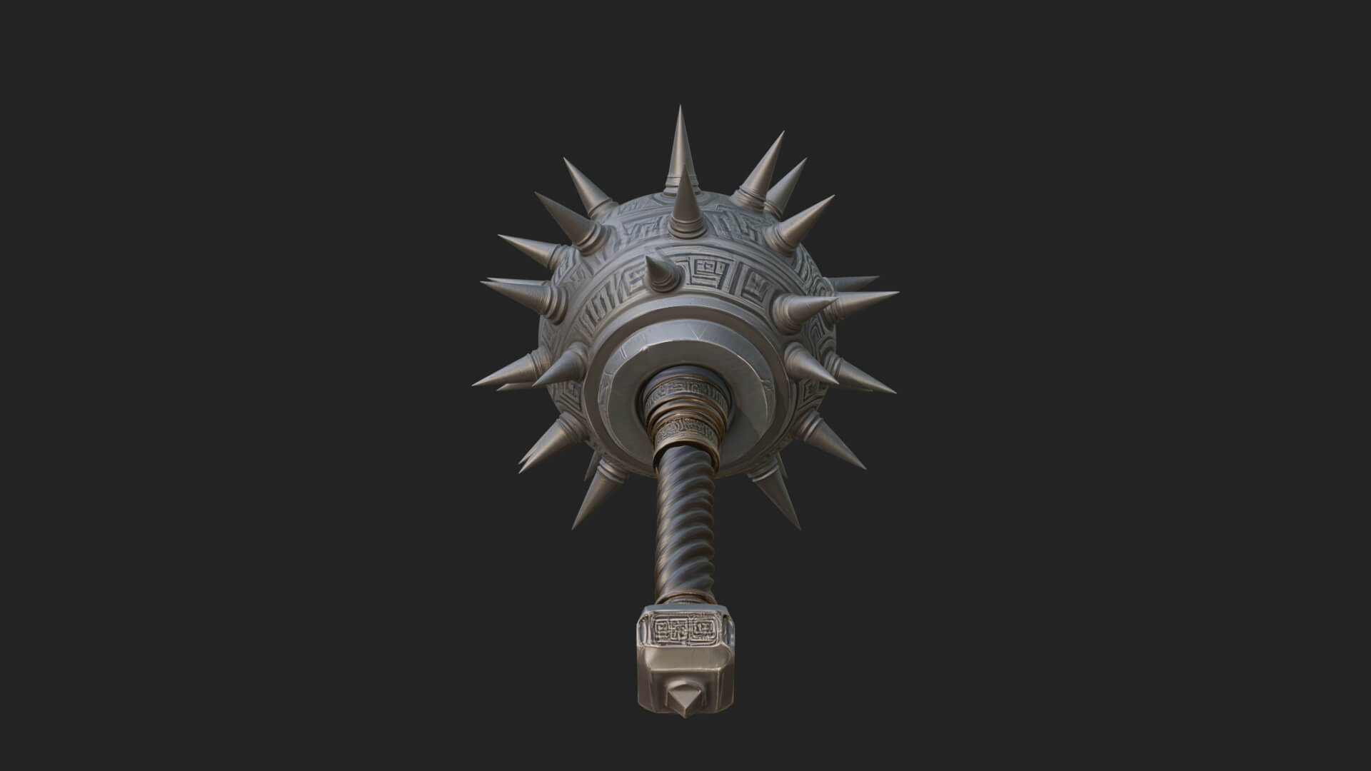 Spiked Ball Chain Flail Model Design 9 3D Print Model 3D Model
