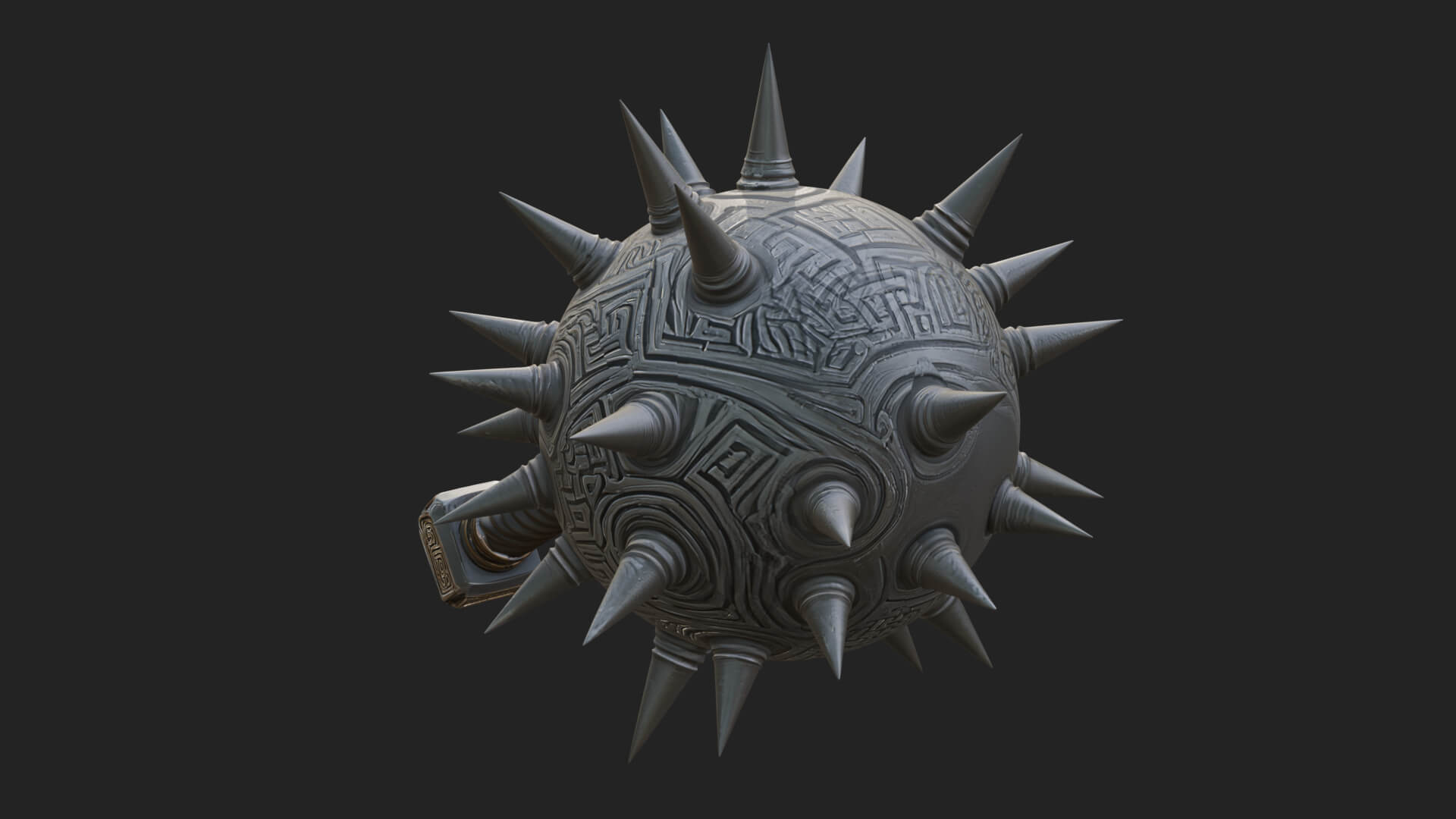 Spiked Ball Chain Flail Model Design 9 3D Print Model 3D Model