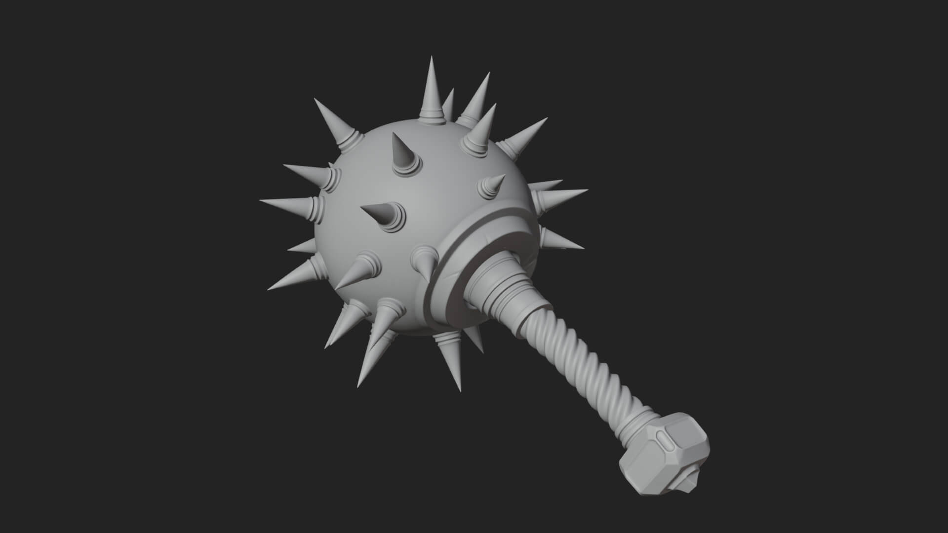 Spiked Ball Chain Flail Model Design 9 3D Print Model 3D Model