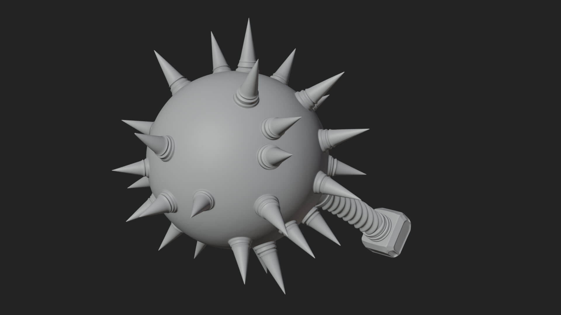 Spiked Ball Chain Flail Model Design 9 3D Print Model 3D Model