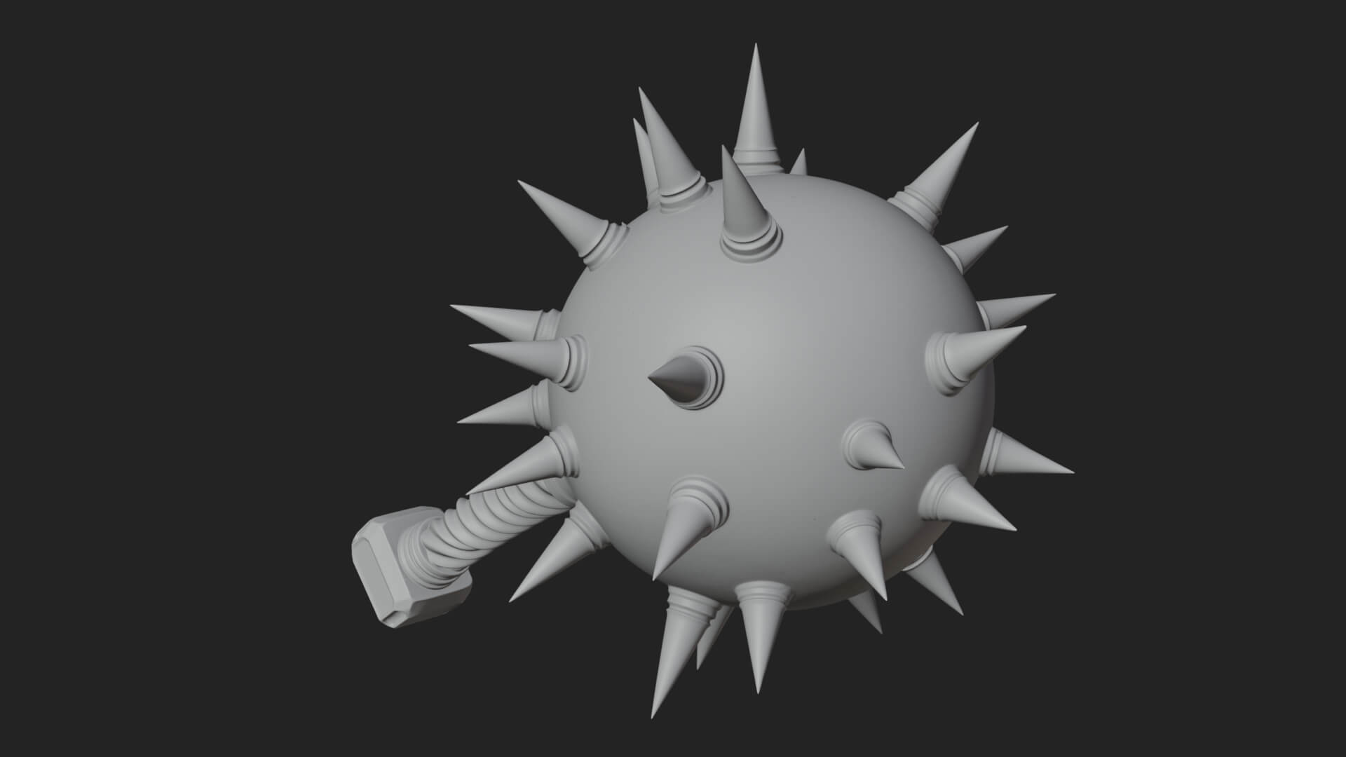Spiked Ball Chain Flail Model Design 9 3D Print Model 3D Model