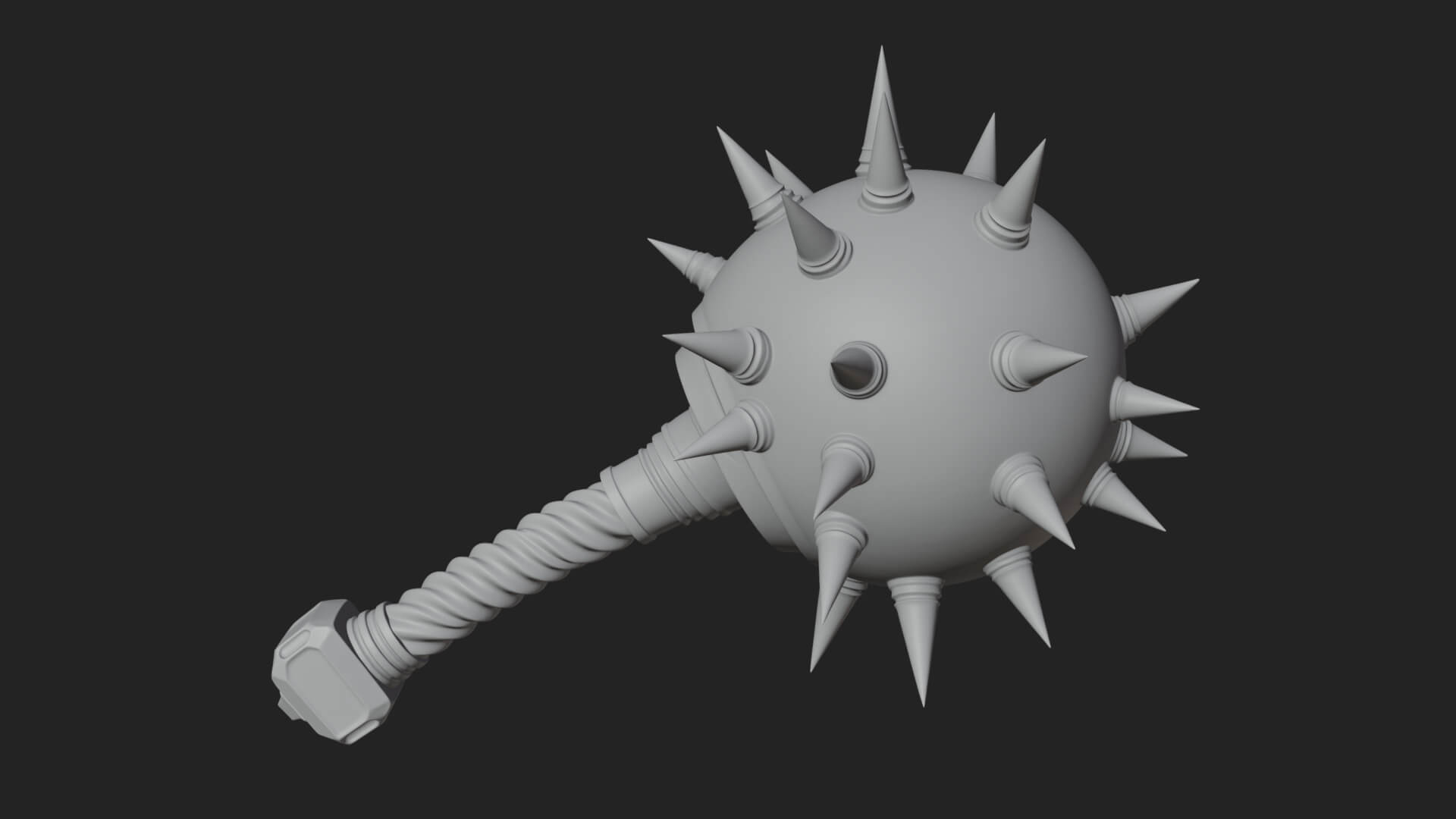 Spiked Ball Chain Flail Model Design 9 3D Print Model 3D Model
