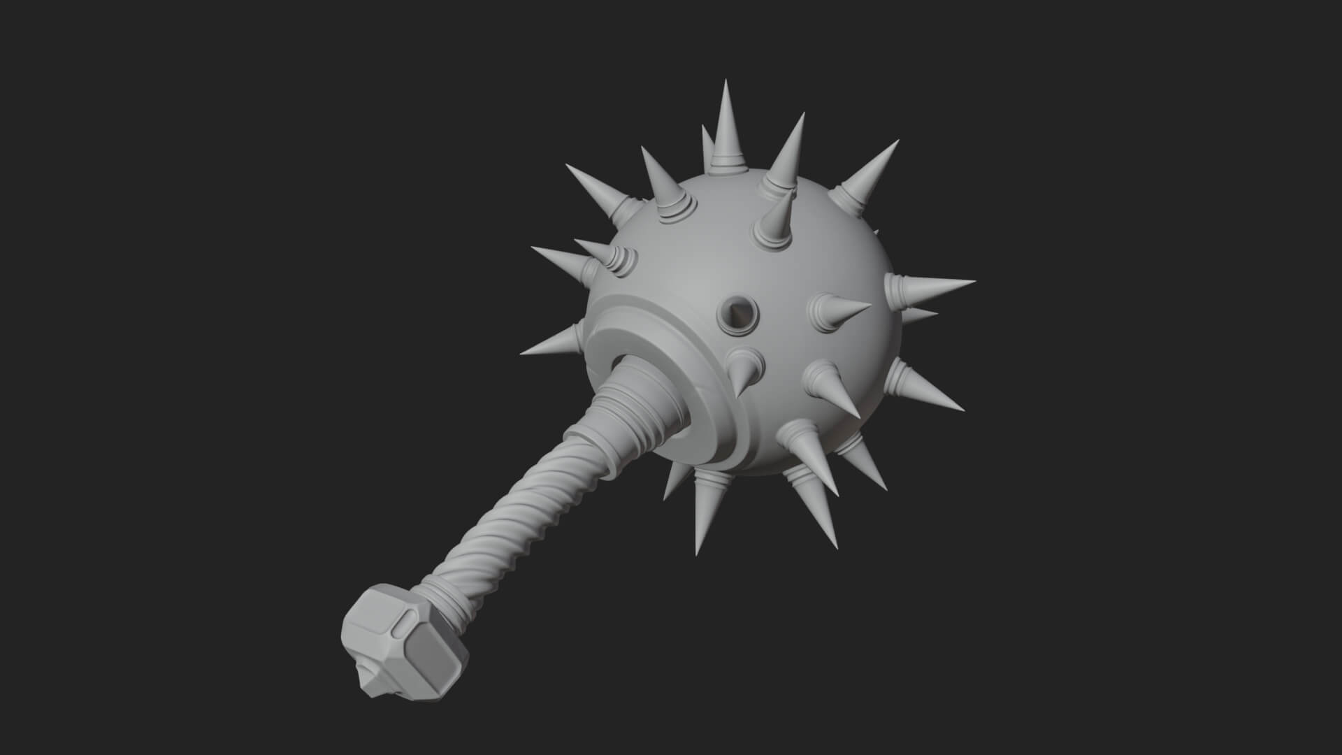 Spiked Ball Chain Flail Model Design 9 3D Print Model 3D Model
