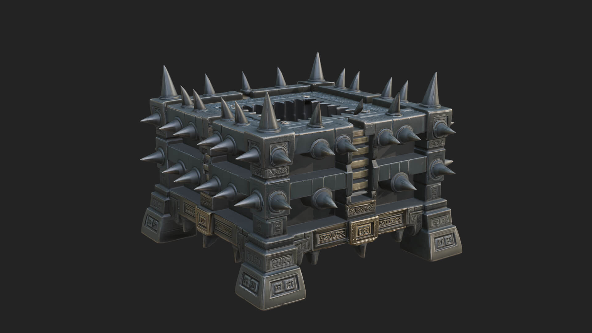 Spiked Iron Cage Model Design 1 3D Print Model 3D Model