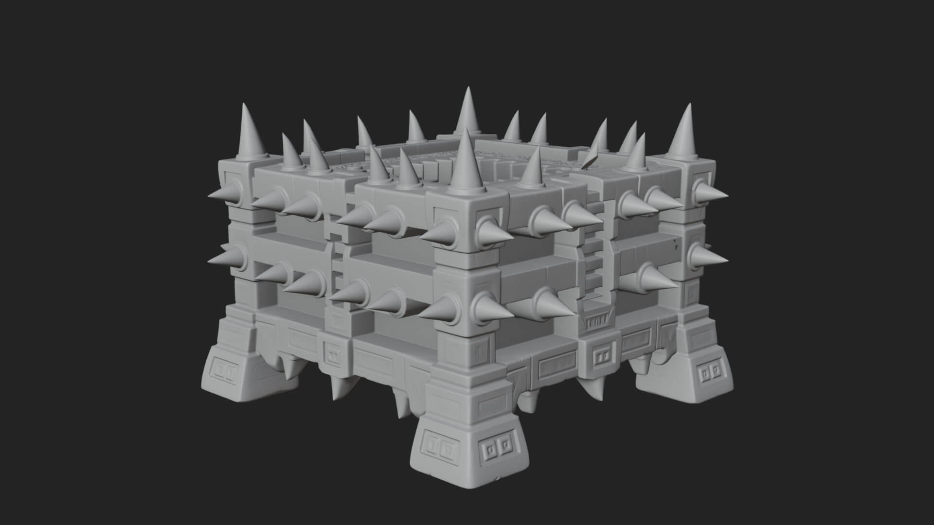 Spiked Iron Cage Model Design 1 3D Print Model 3D Model