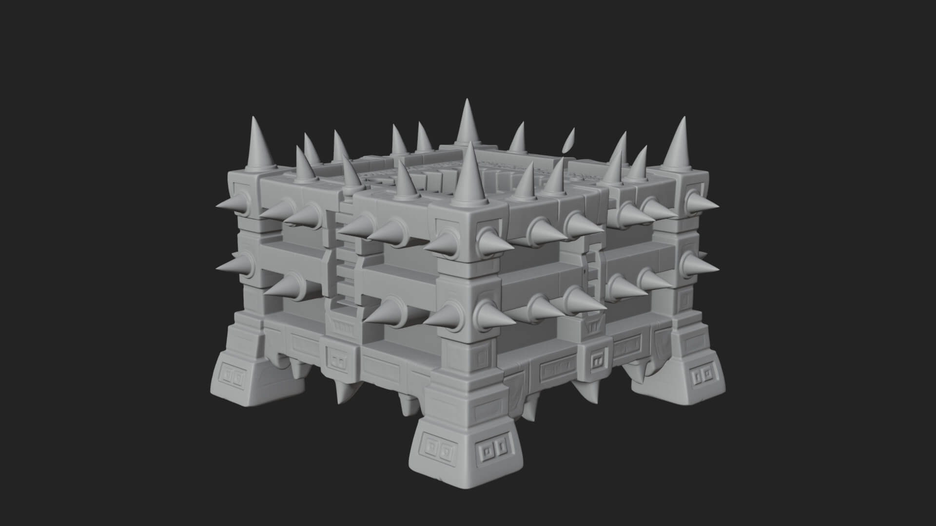 Spiked Iron Cage Model Design 1 3D Print Model 3D Model