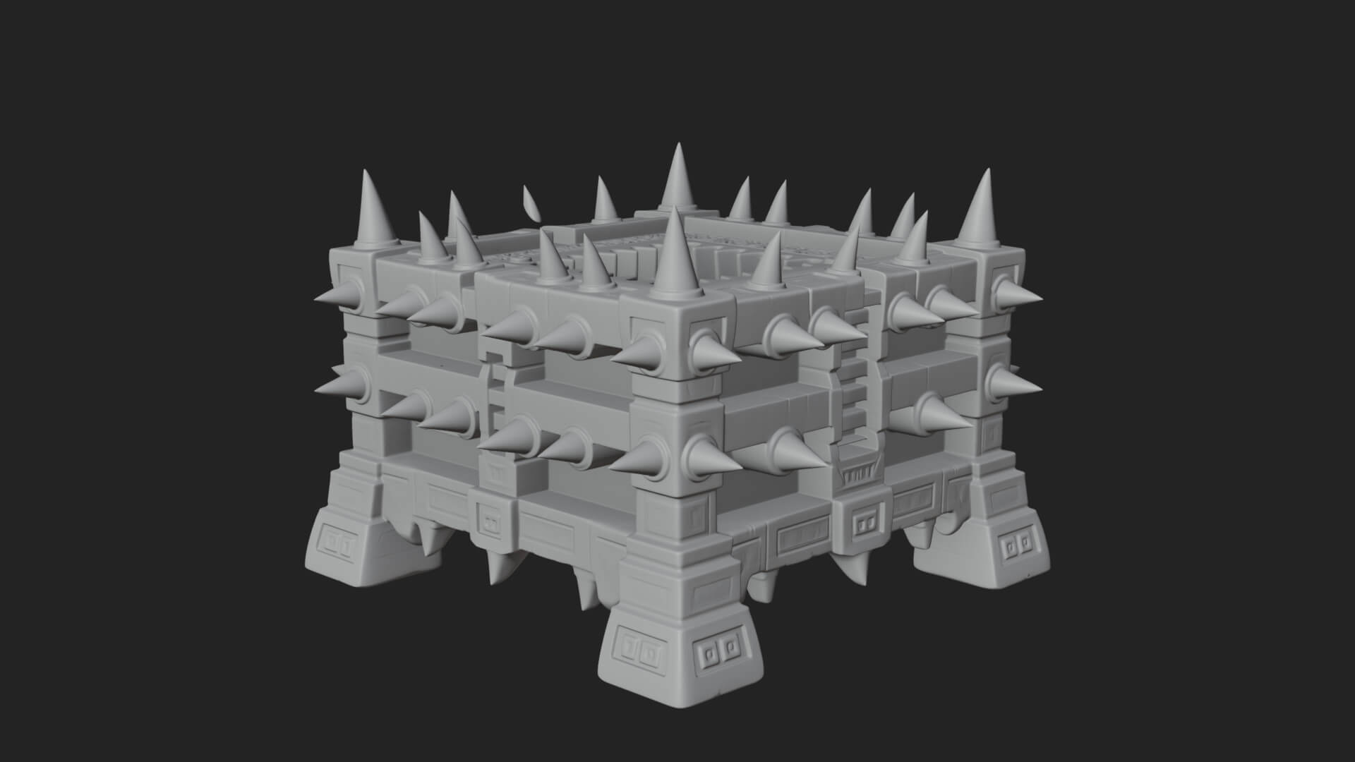Spiked Iron Cage Model Design 1 3D Print Model 3D Model