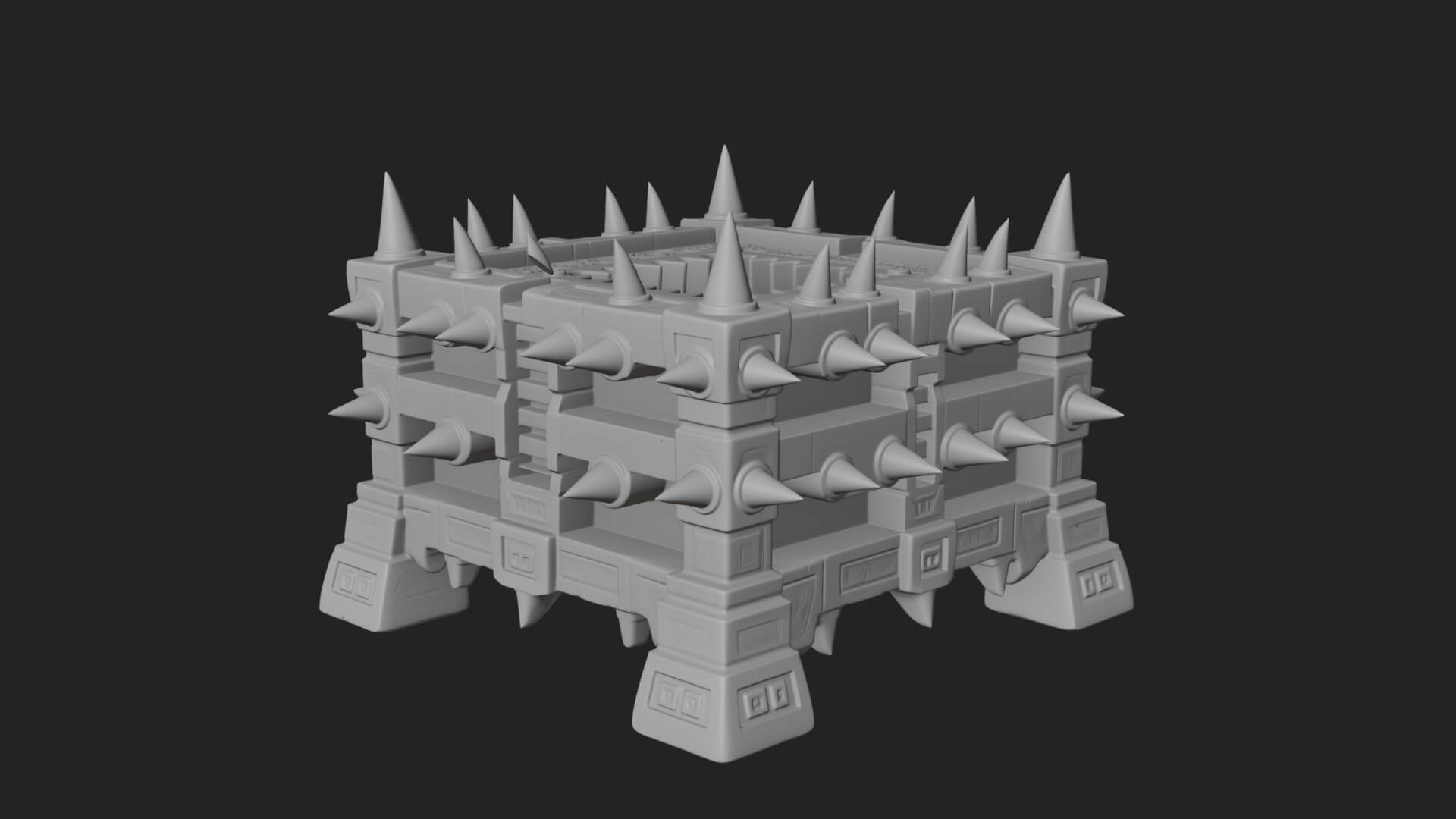 Spiked Iron Cage Model Design 1 3D Print Model 3D Model
