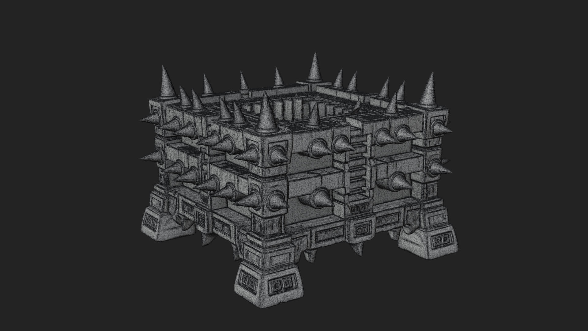 Spiked Iron Cage Model Design 1 3D Print Model 3D Model