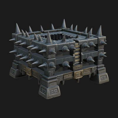 Spiked Iron Cage Model Design 1 3D Print Model