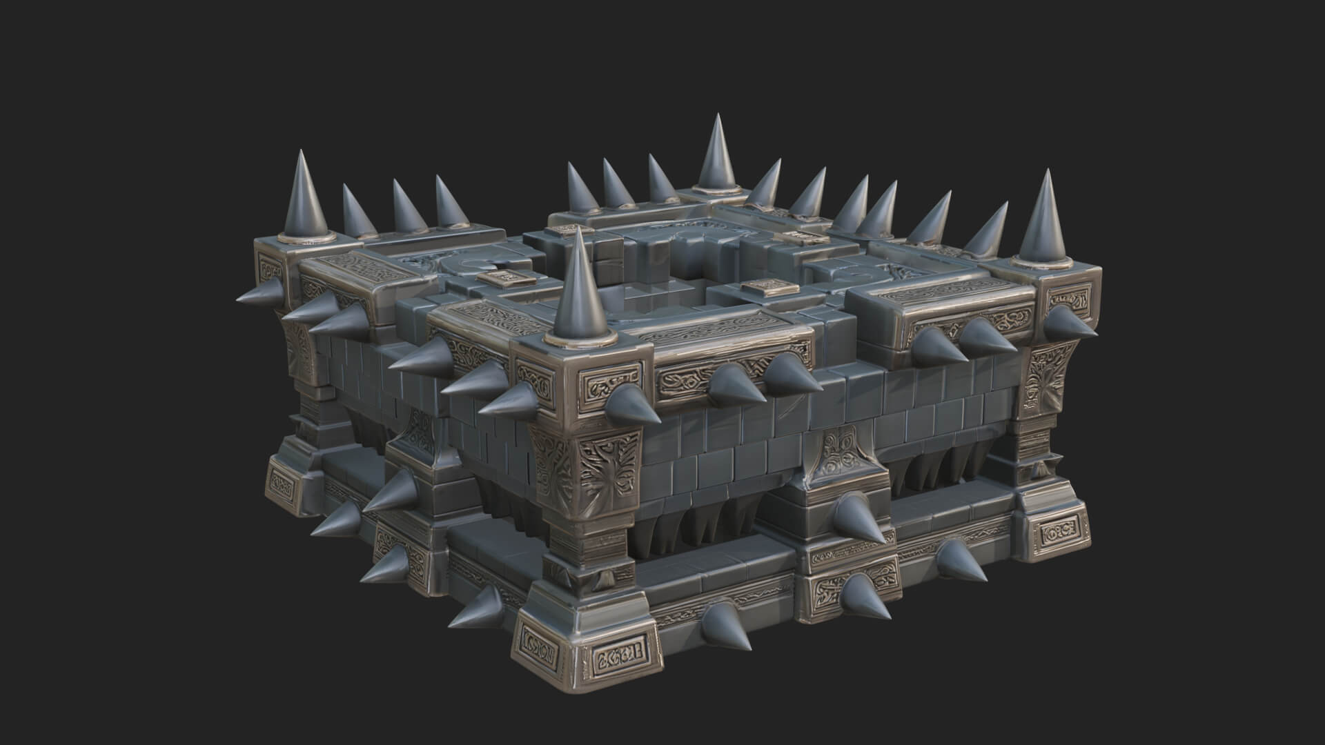 Spiked Iron Cage Model Design 2 3D Print Model 3D Model