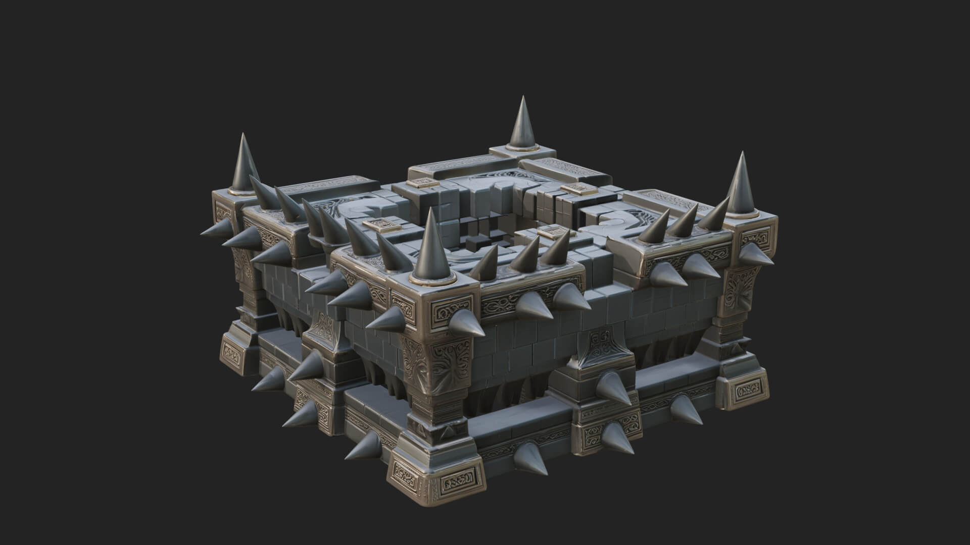 Spiked Iron Cage Model Design 2 3D Print Model 3D Model
