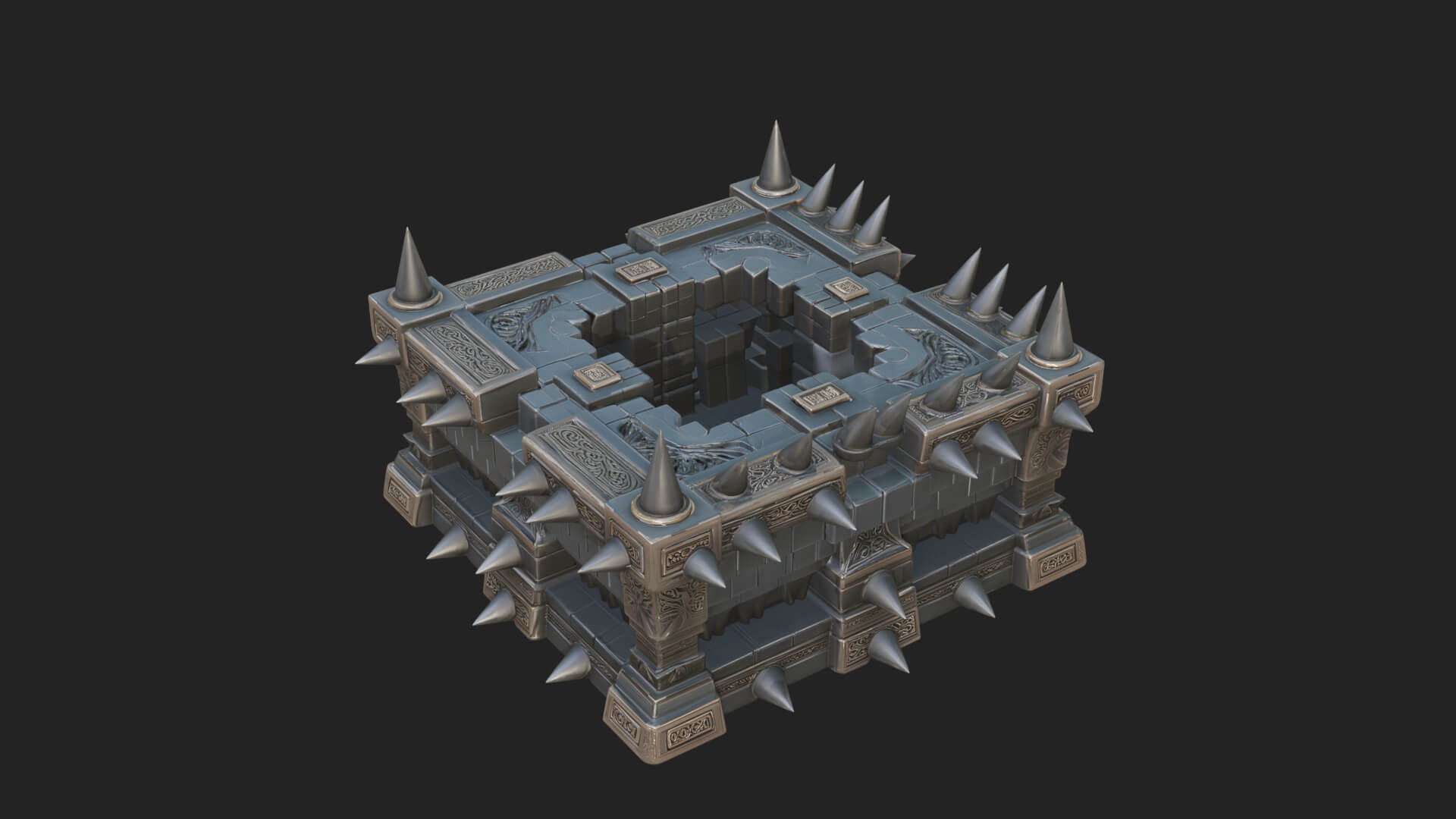 Spiked Iron Cage Model Design 2 3D Print Model 3D Model