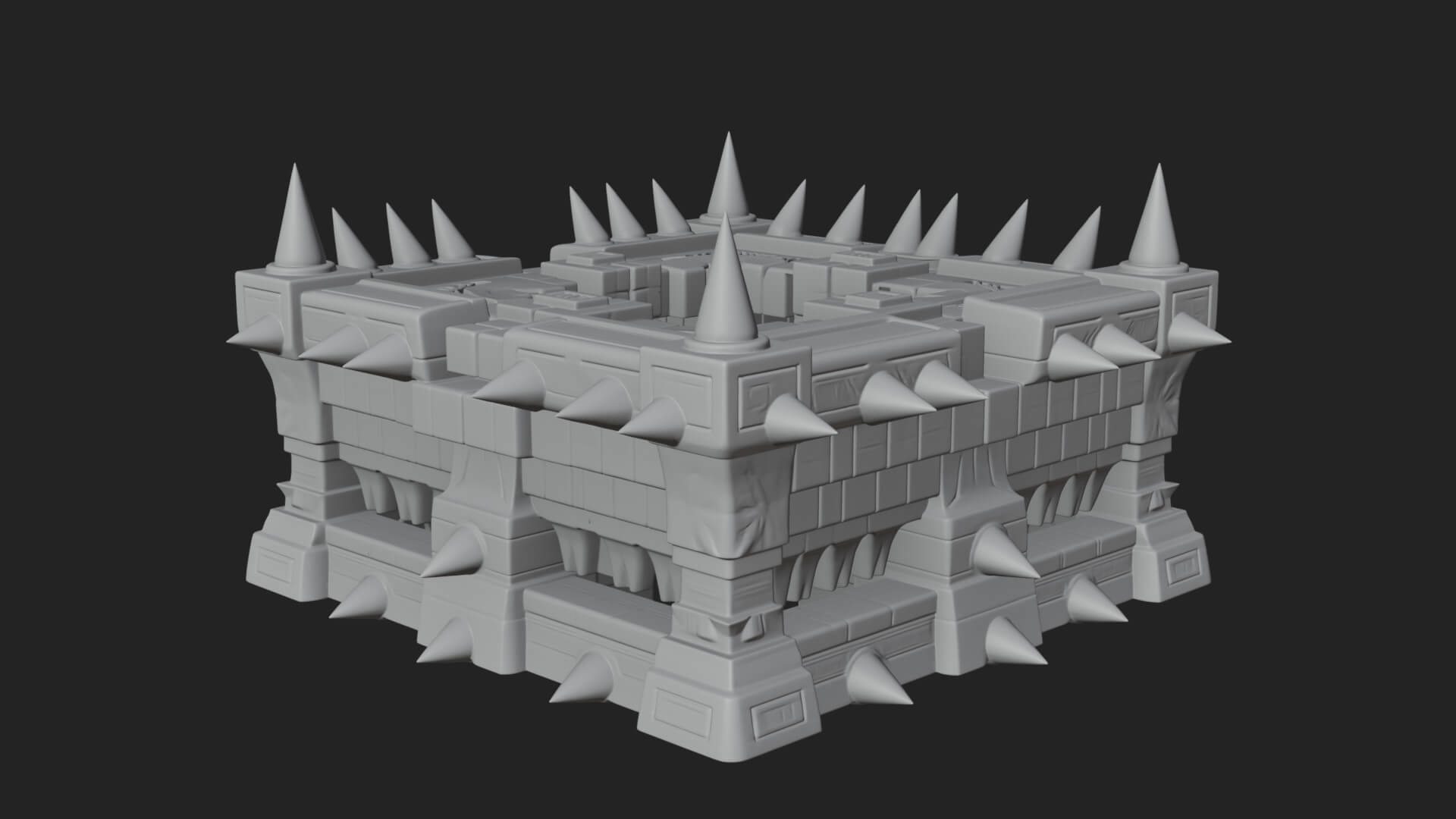 Spiked Iron Cage Model Design 2 3D Print Model 3D Model