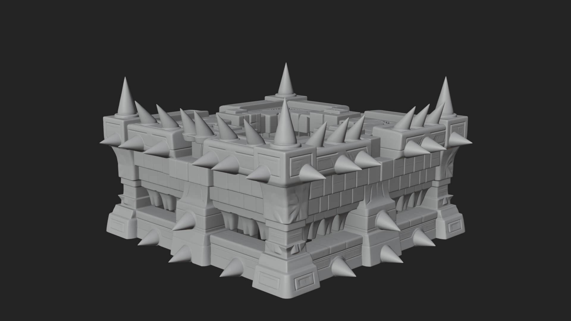 Spiked Iron Cage Model Design 2 3D Print Model 3D Model