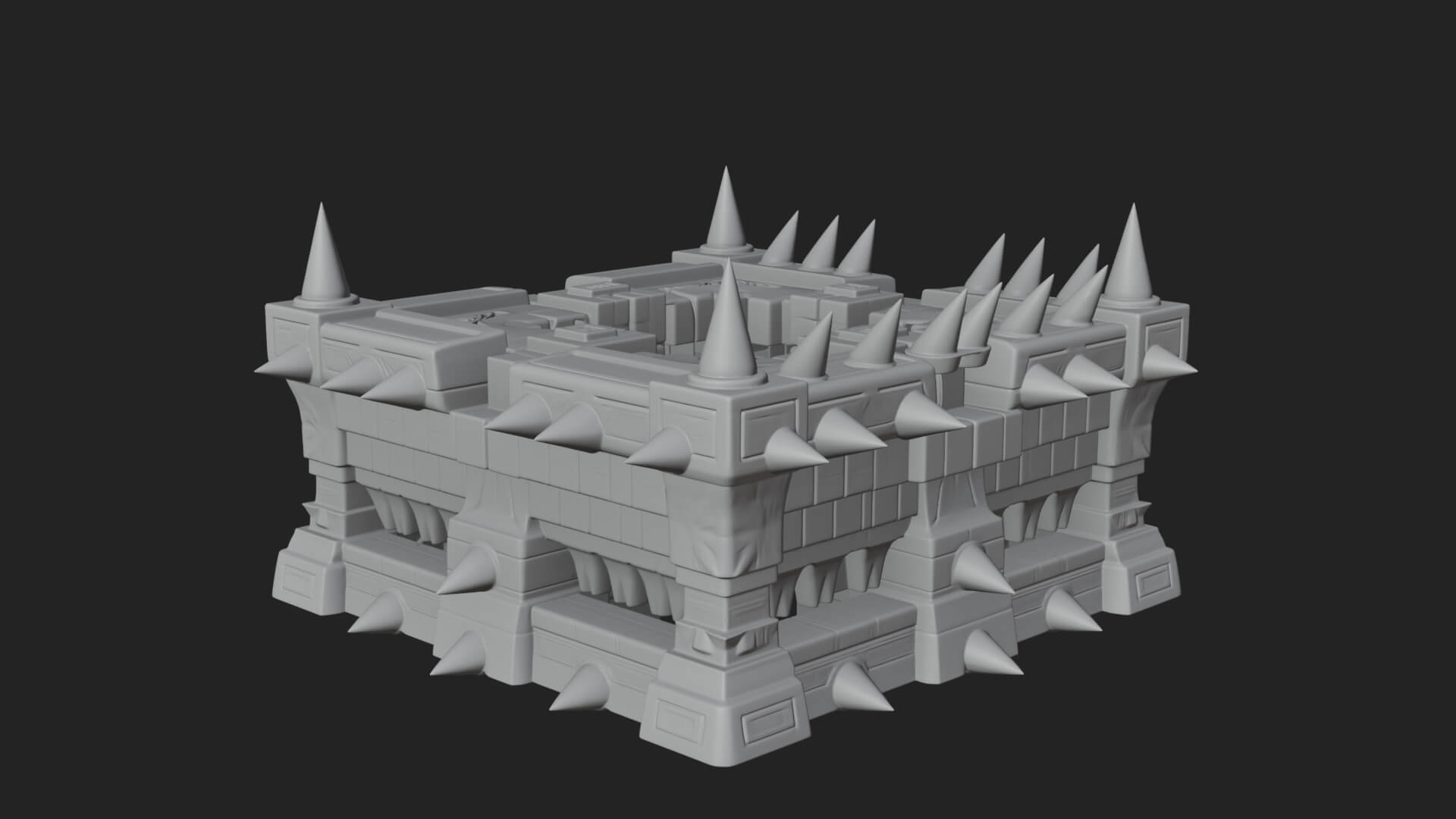 Spiked Iron Cage Model Design 2 3D Print Model 3D Model