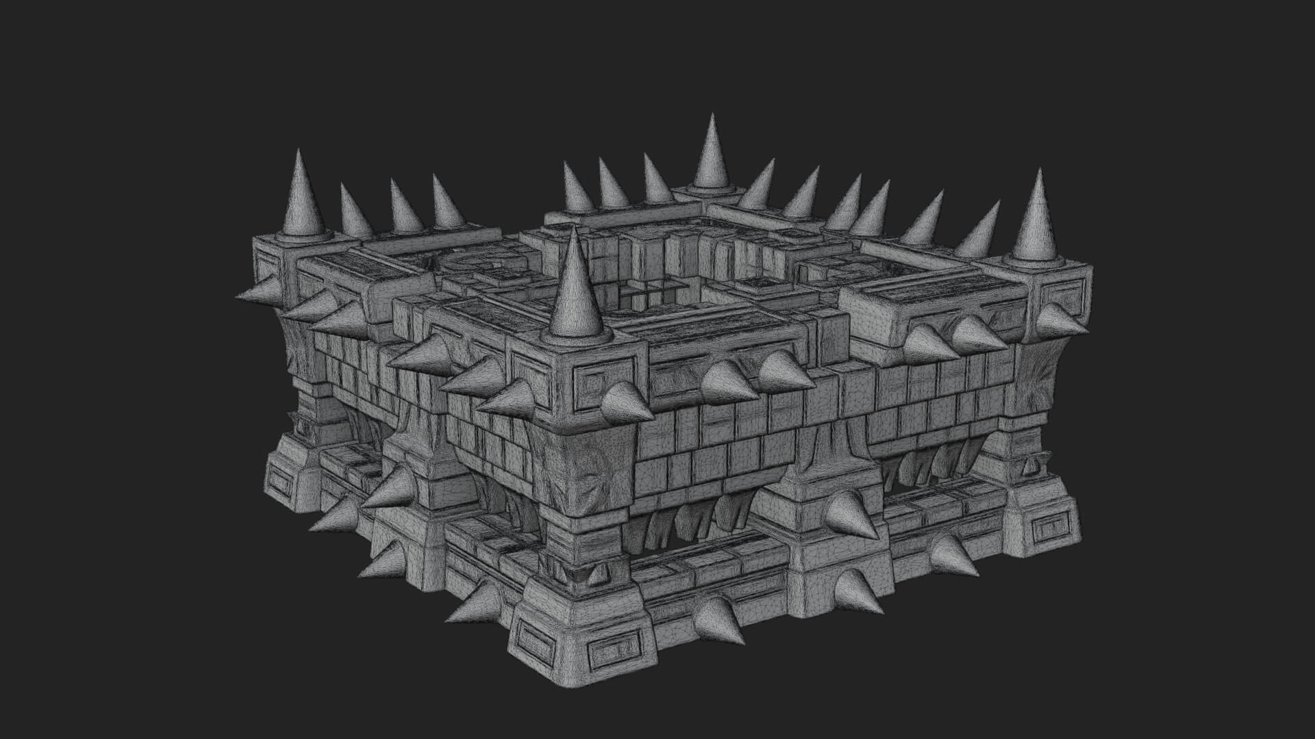 Spiked Iron Cage Model Design 2 3D Print Model 3D Model