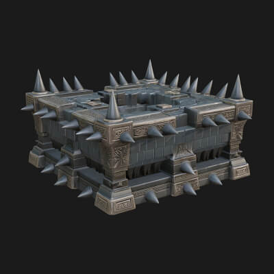 Spiked Iron Cage Model Design 2 3D Print Model