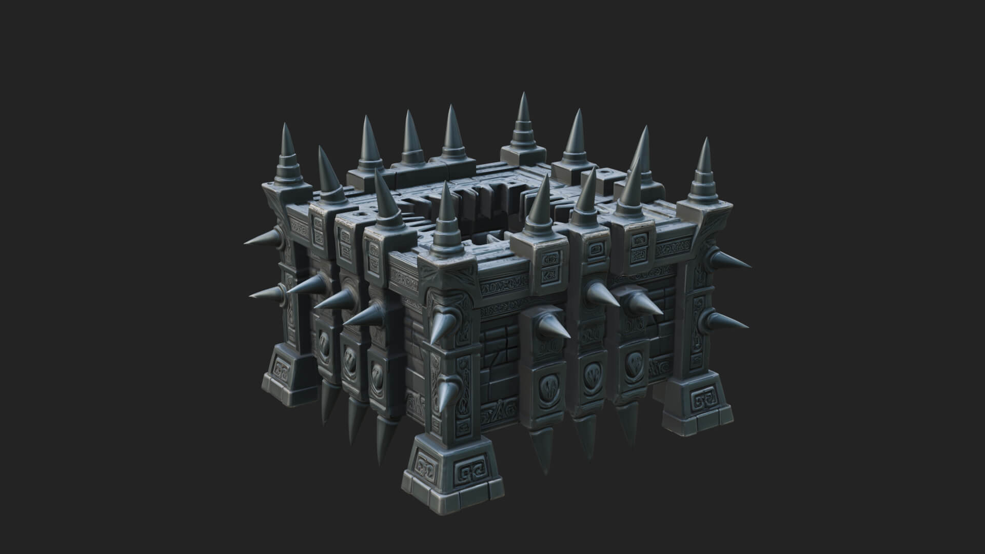 Spiked Iron Cage Model Design 3 3D Print Model 3D Model