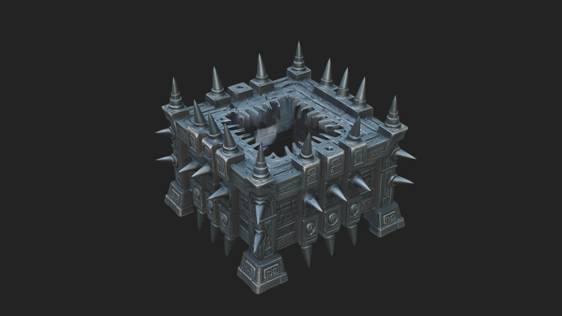 Spiked Iron Cage Model Design 3 3D Print Model 3D Model