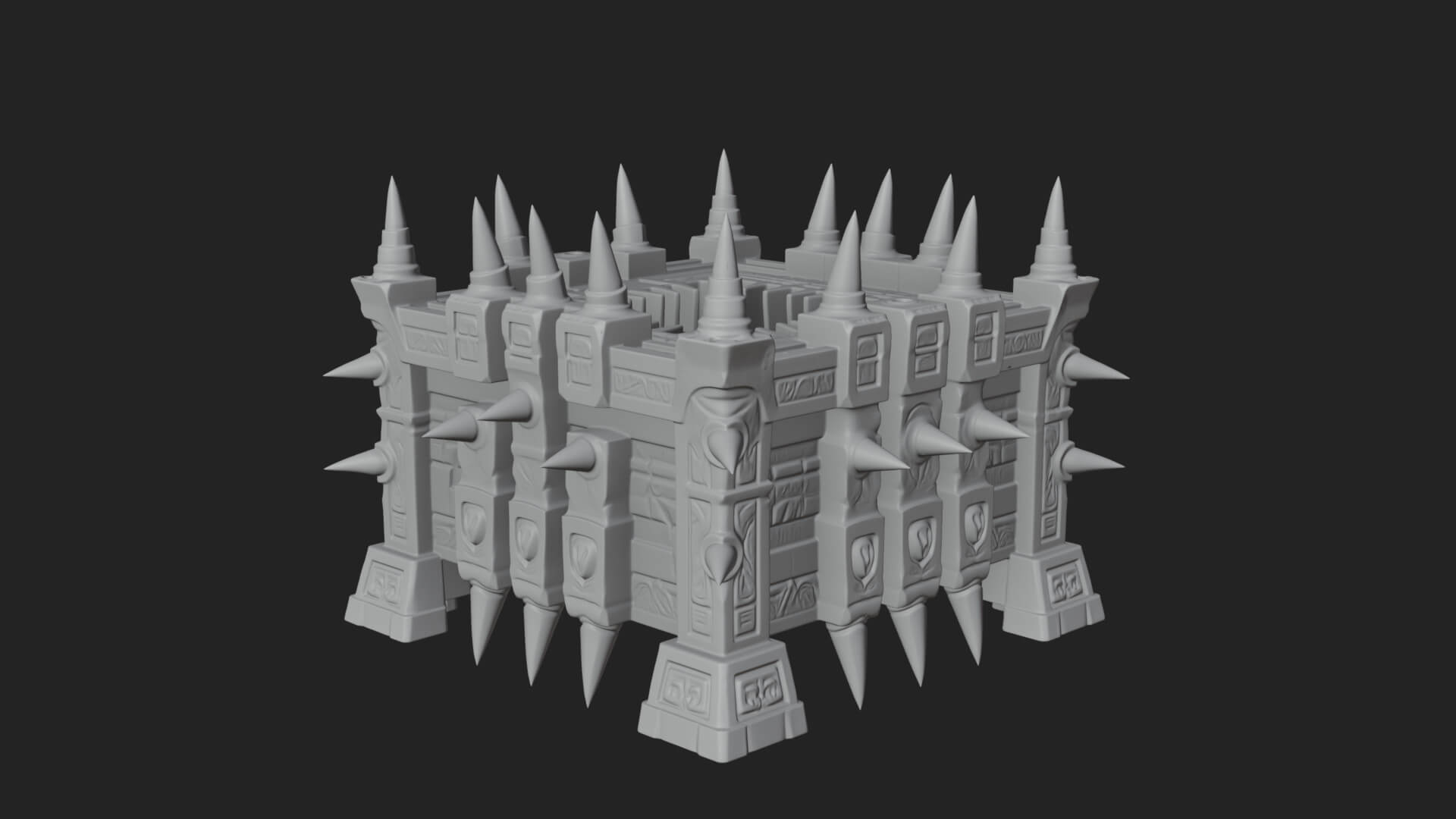 Spiked Iron Cage Model Design 3 3D Print Model 3D Model
