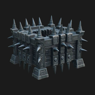 Spiked Iron Cage Model Design 3 3D Print Model