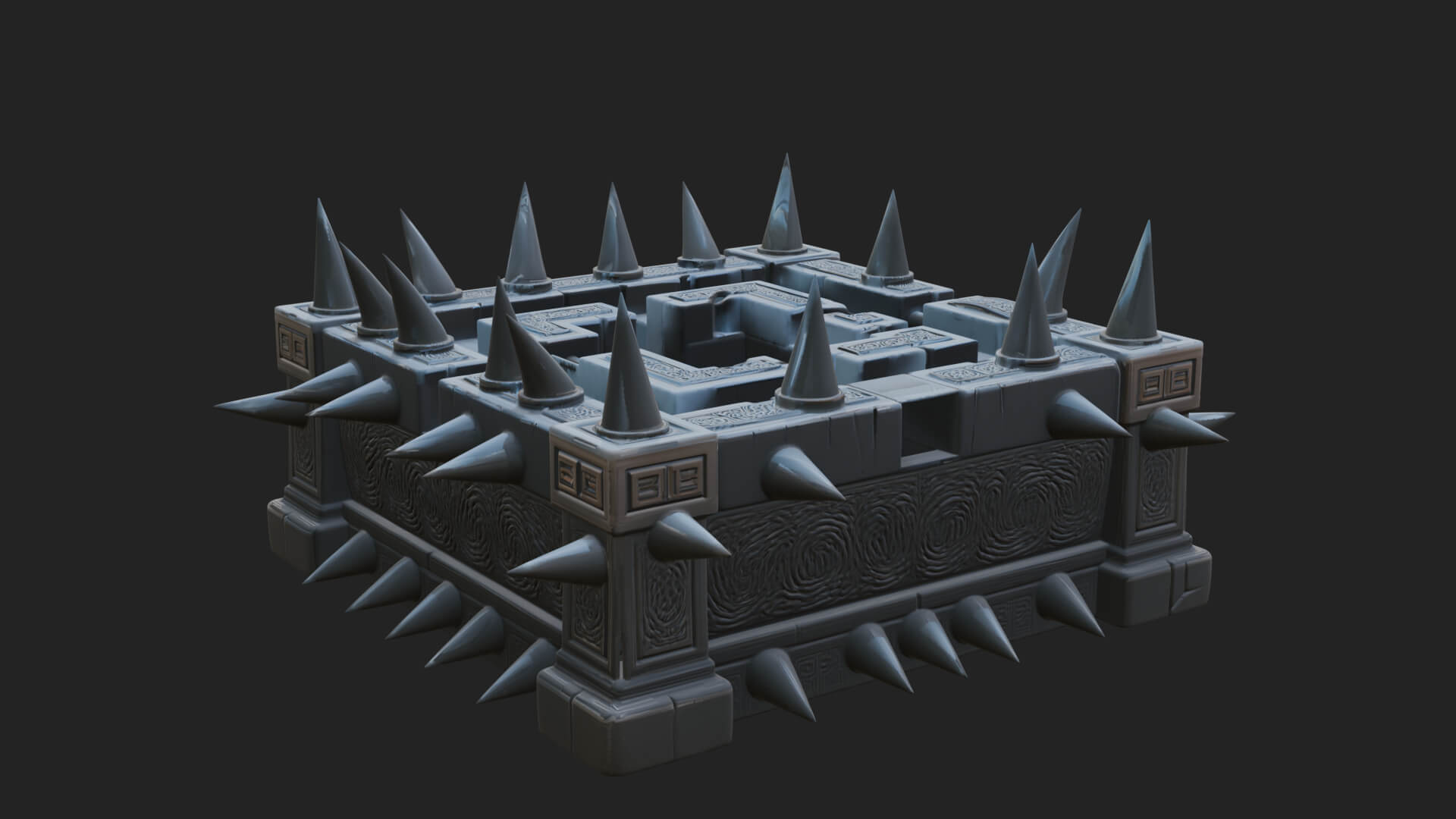 Spiked Iron Cage Model Design 4 3D Print Model 3D Model