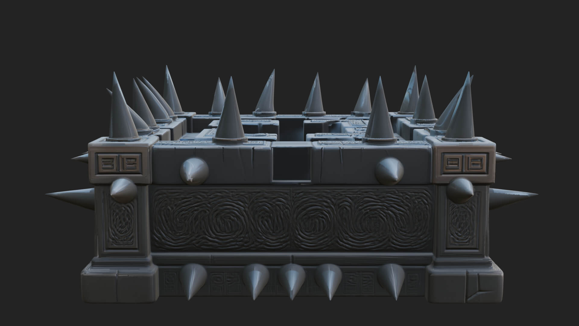 Spiked Iron Cage Model Design 4 3D Print Model 3D Model