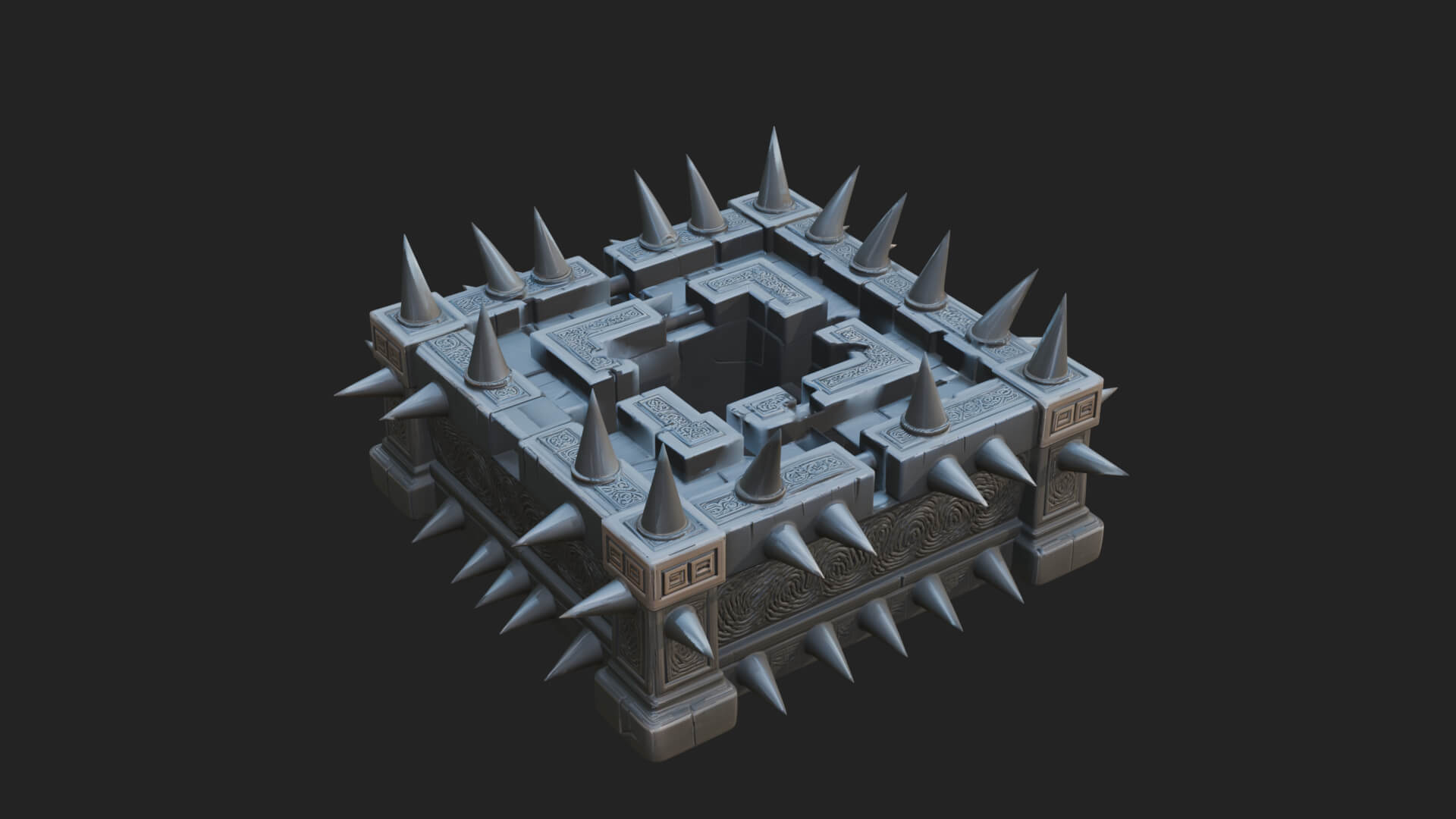 Spiked Iron Cage Model Design 4 3D Print Model 3D Model